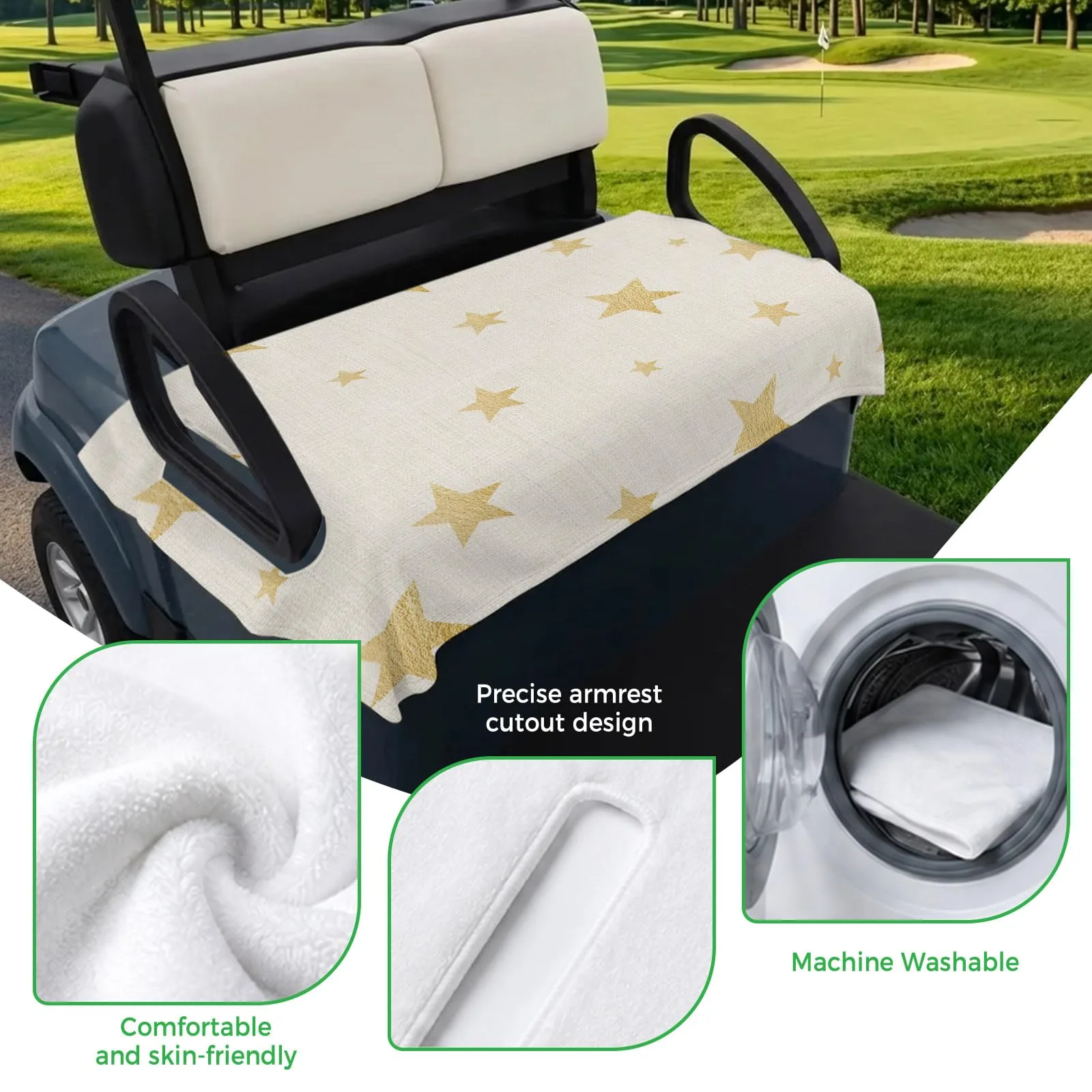 Trosturdspn Golf Cart Seat Towel Blanket 51 x 31 Inch image 3