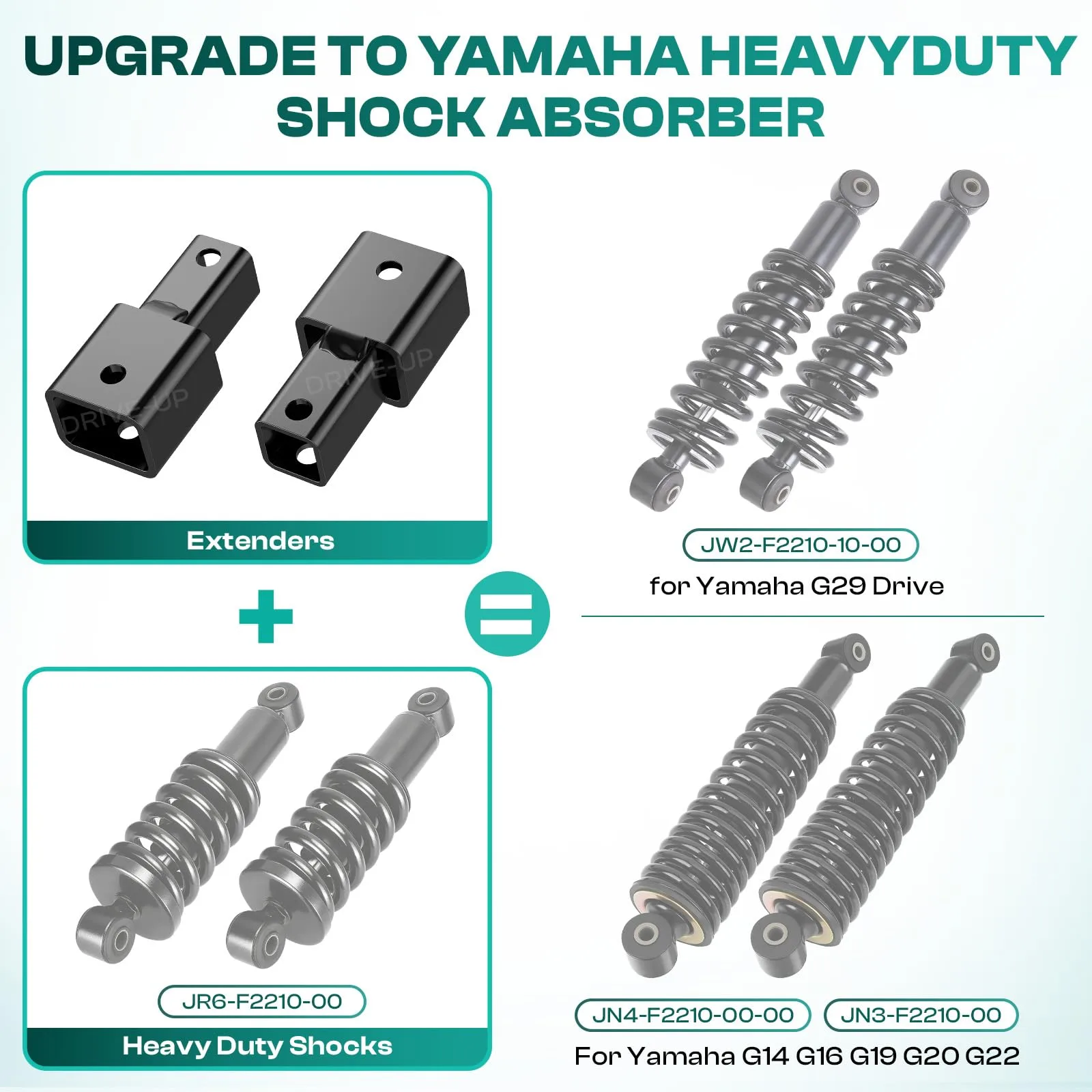 DRIVE UP Rear Shock Adapters for Yamaha G29 Golf Carts image 2