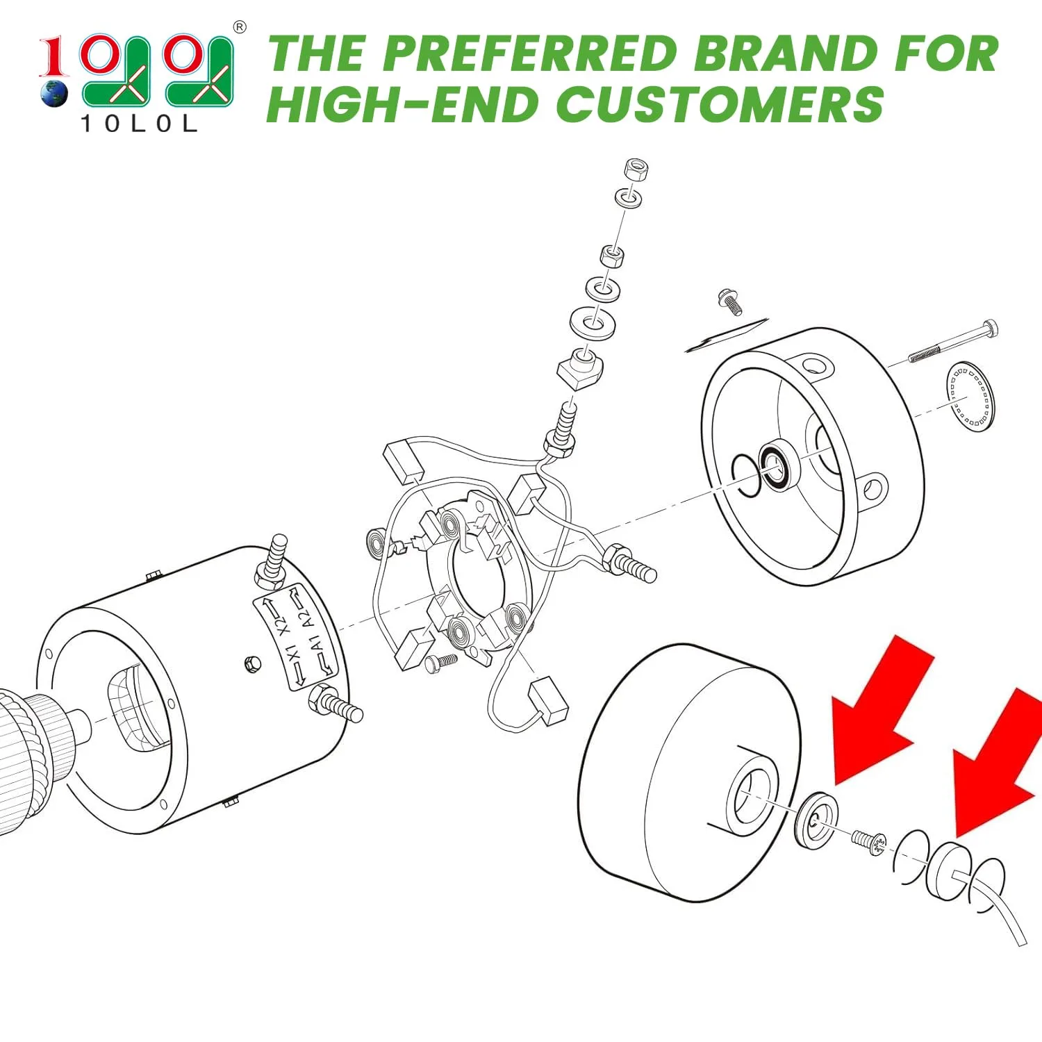 10L0L 36V Speed Sensor and Magnet Kit for E-Z-GO PDS image 2