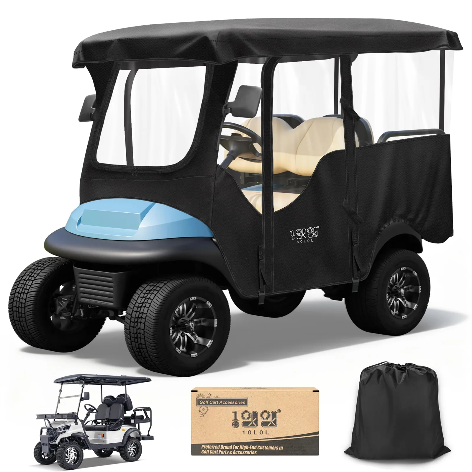 10L0L Club Car Precedent 4-Passenger Golf Cart Enclosure