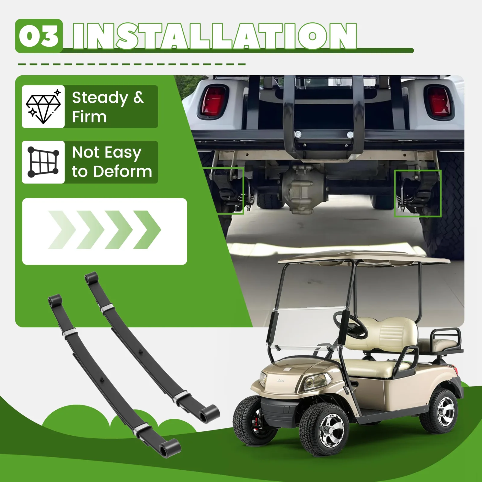 KUAFU BL738 Rear Leaf Springs for Club Car DS image 4