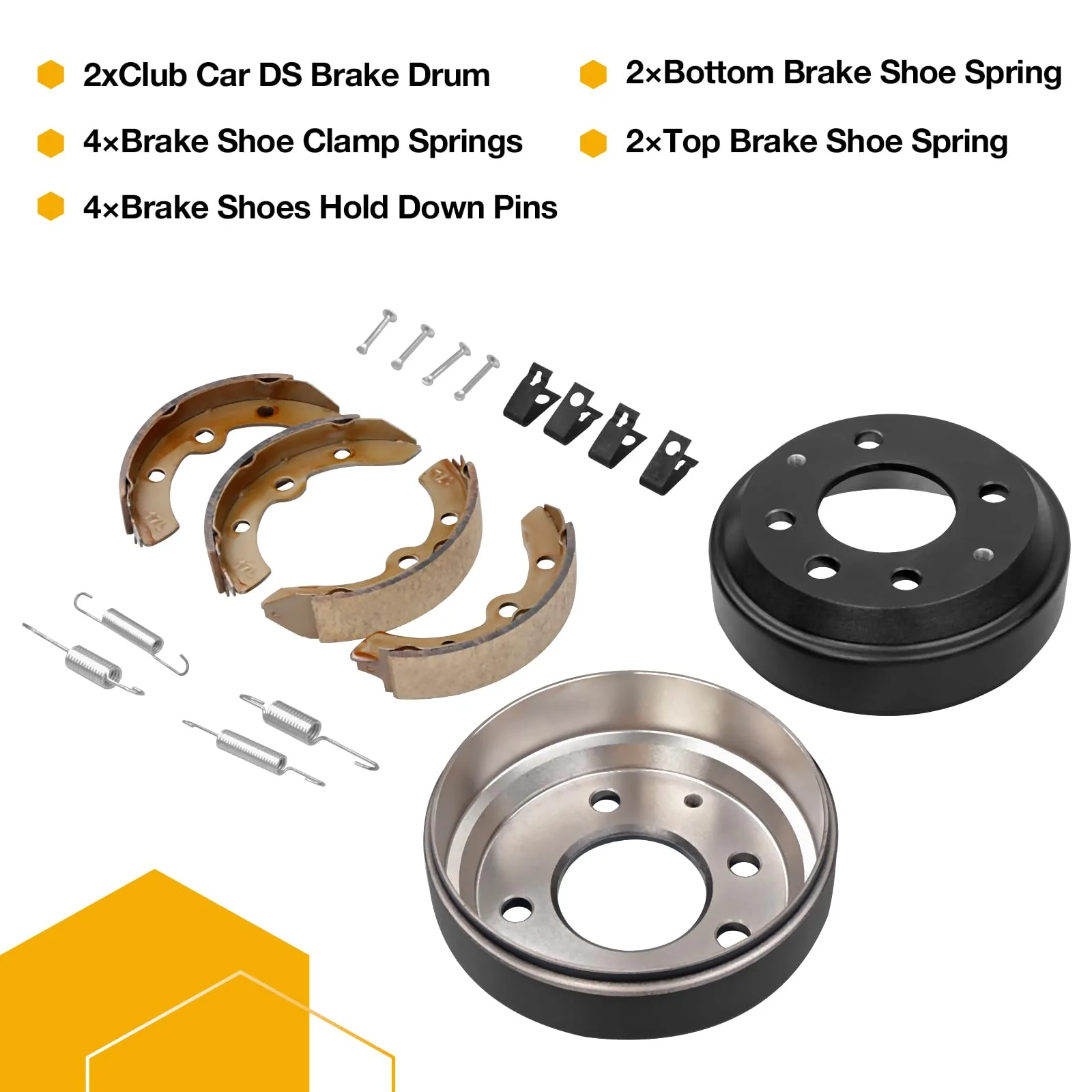 Gledewen A2030 Brake Drum and Shoe Spring Kit for Club Car DS image 4