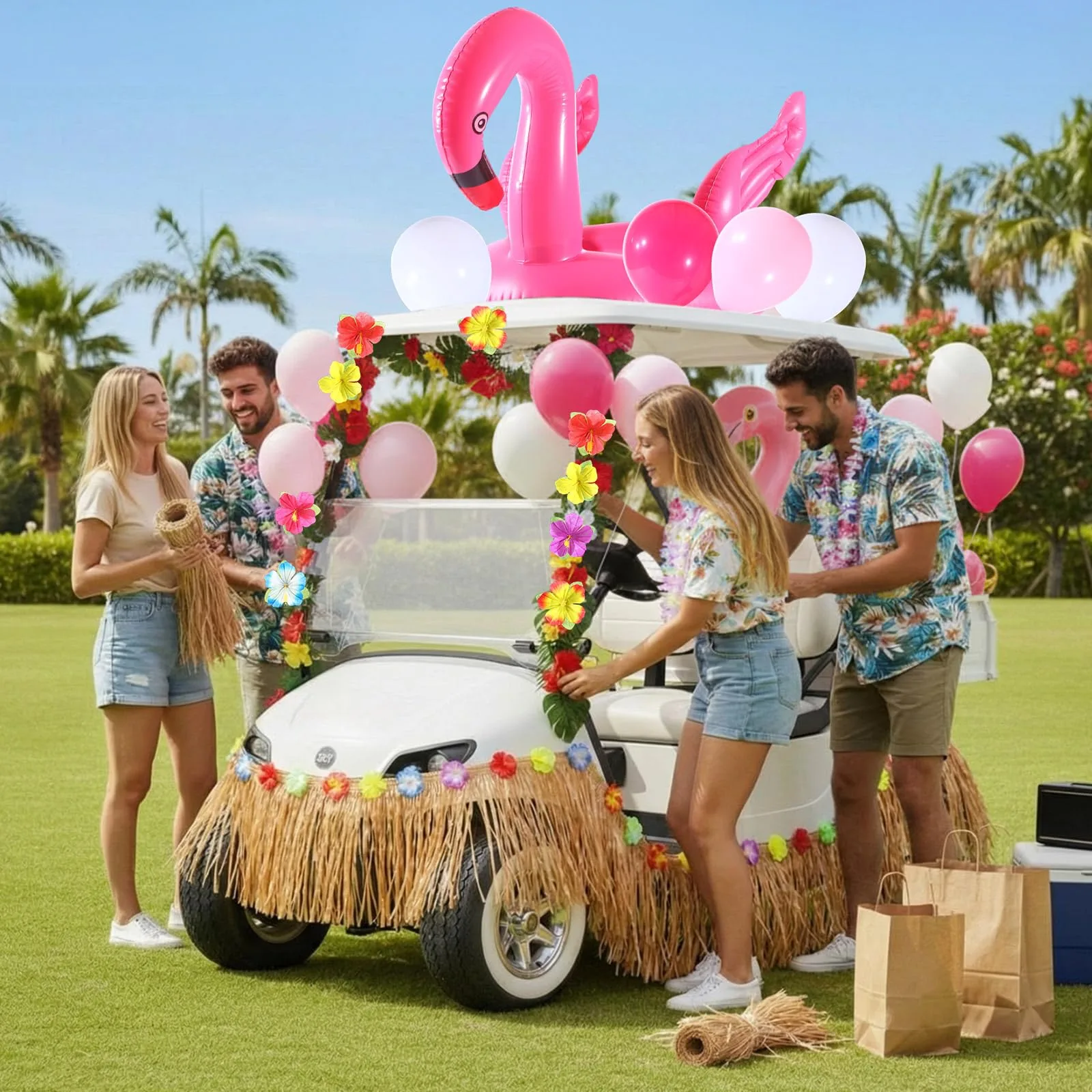 Teyva Daily Hawaiian Tropical Golf Cart Decorations Kit - GUI-Teyva Daily-4029 image 3