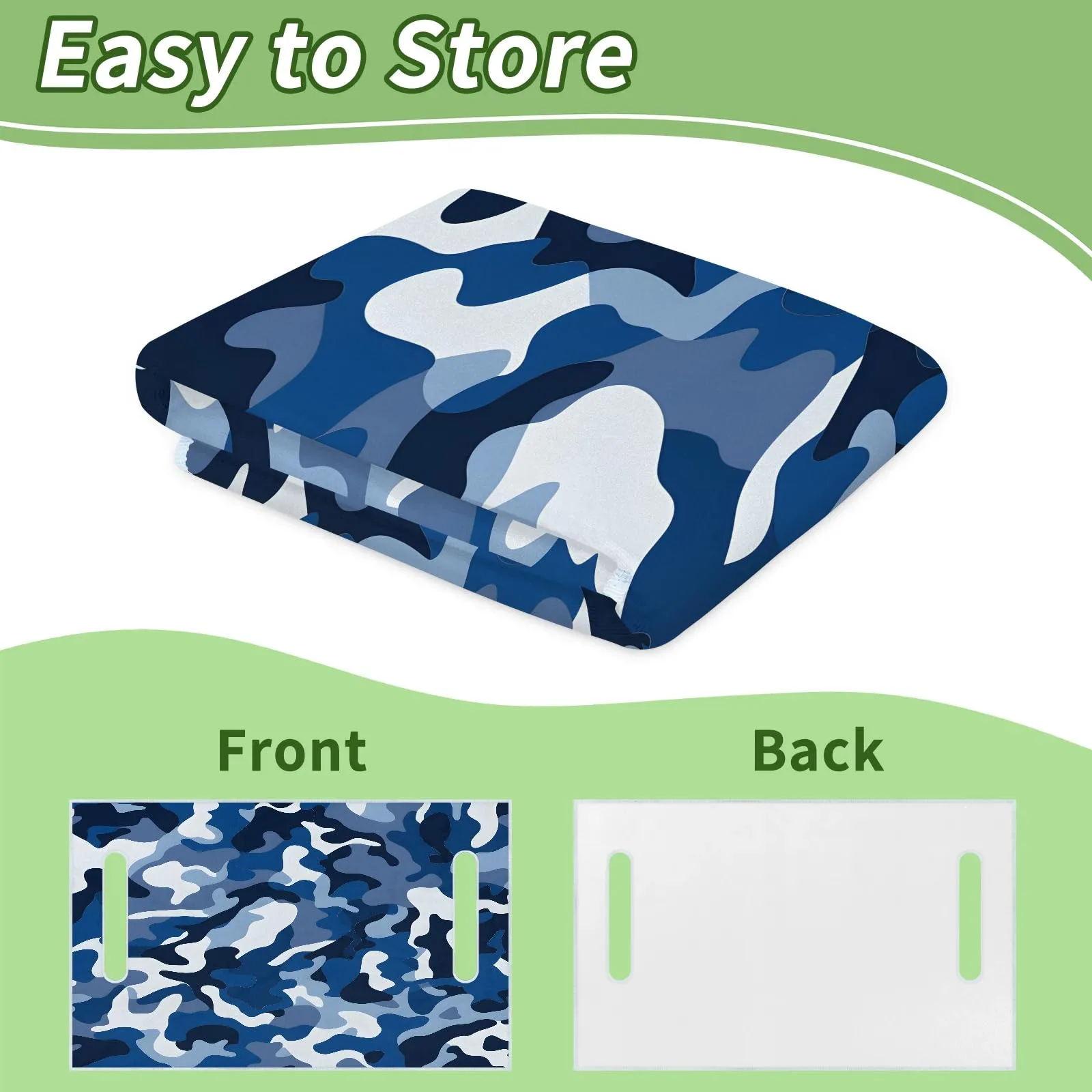 Tiveruda Retro Camouflage Universal 2-Person Golf Cart Seat Cover 51" x 31" image 4
