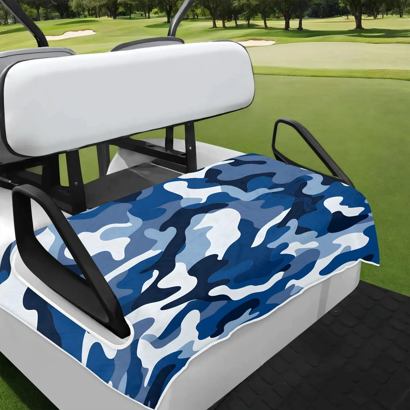 Tiveruda Retro Camouflage Universal 2-Person Golf Cart Seat Cover 51" x 31"