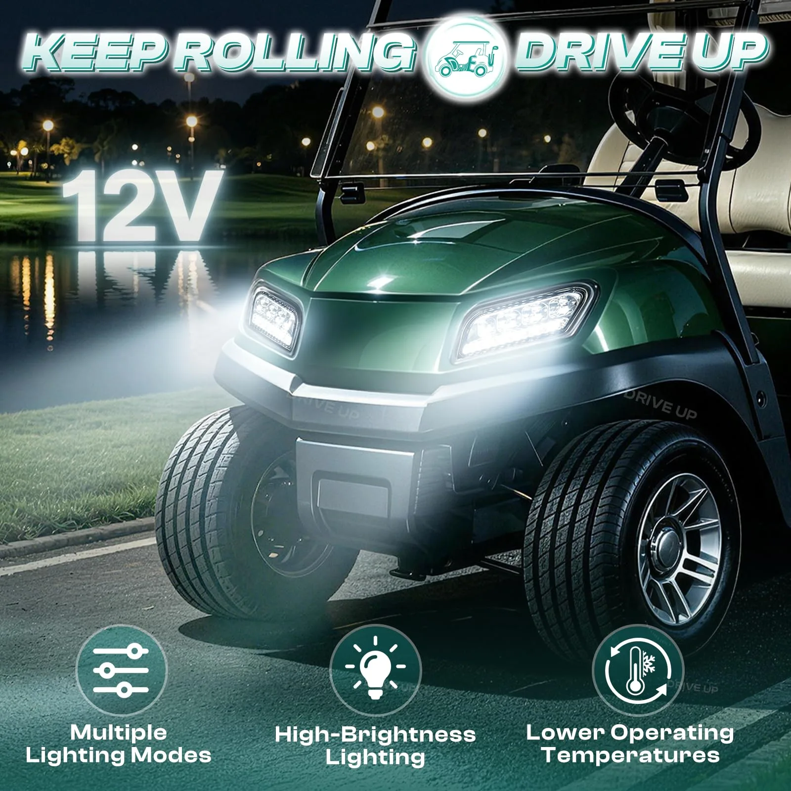 DRIVE UP C0040 LED Light Kit for Club Car Tempo image 2