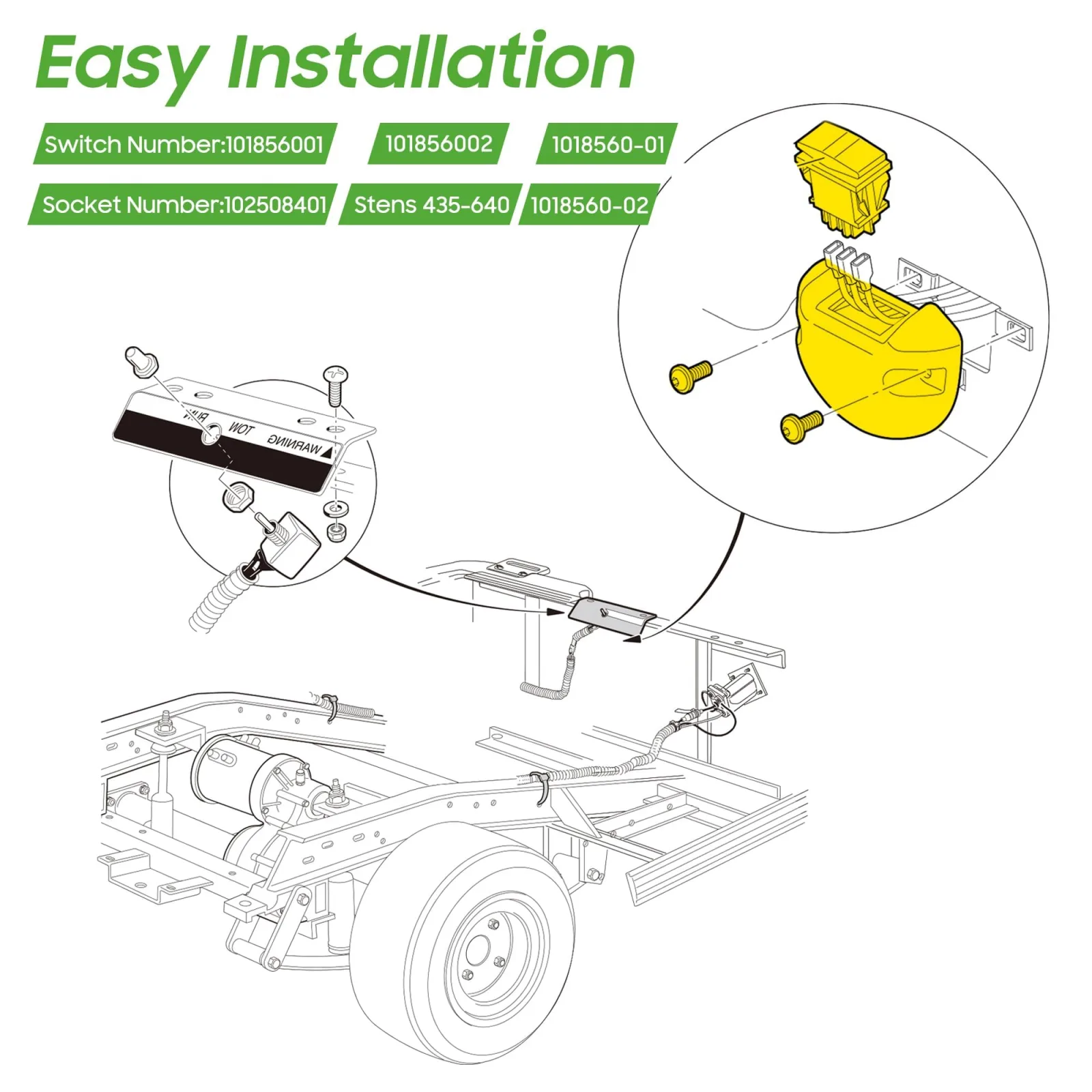 10L0L Forward Reverse Switch for Club Car 48V Carts image 4