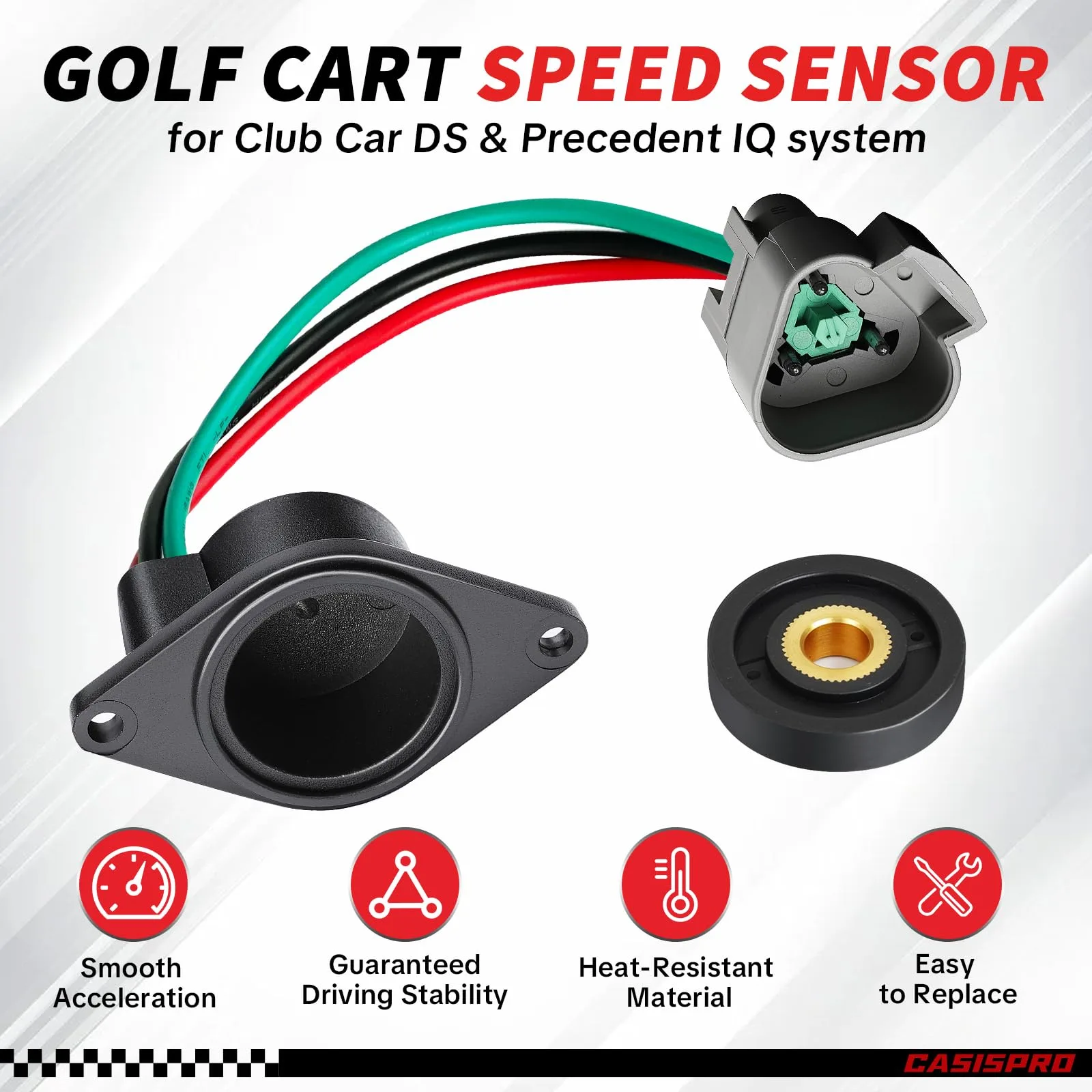 CASISPRO Speed Sensor with High-Speed Magnet for 48V Club Car DS & Precedent – 102704901 / 102265601 image 2