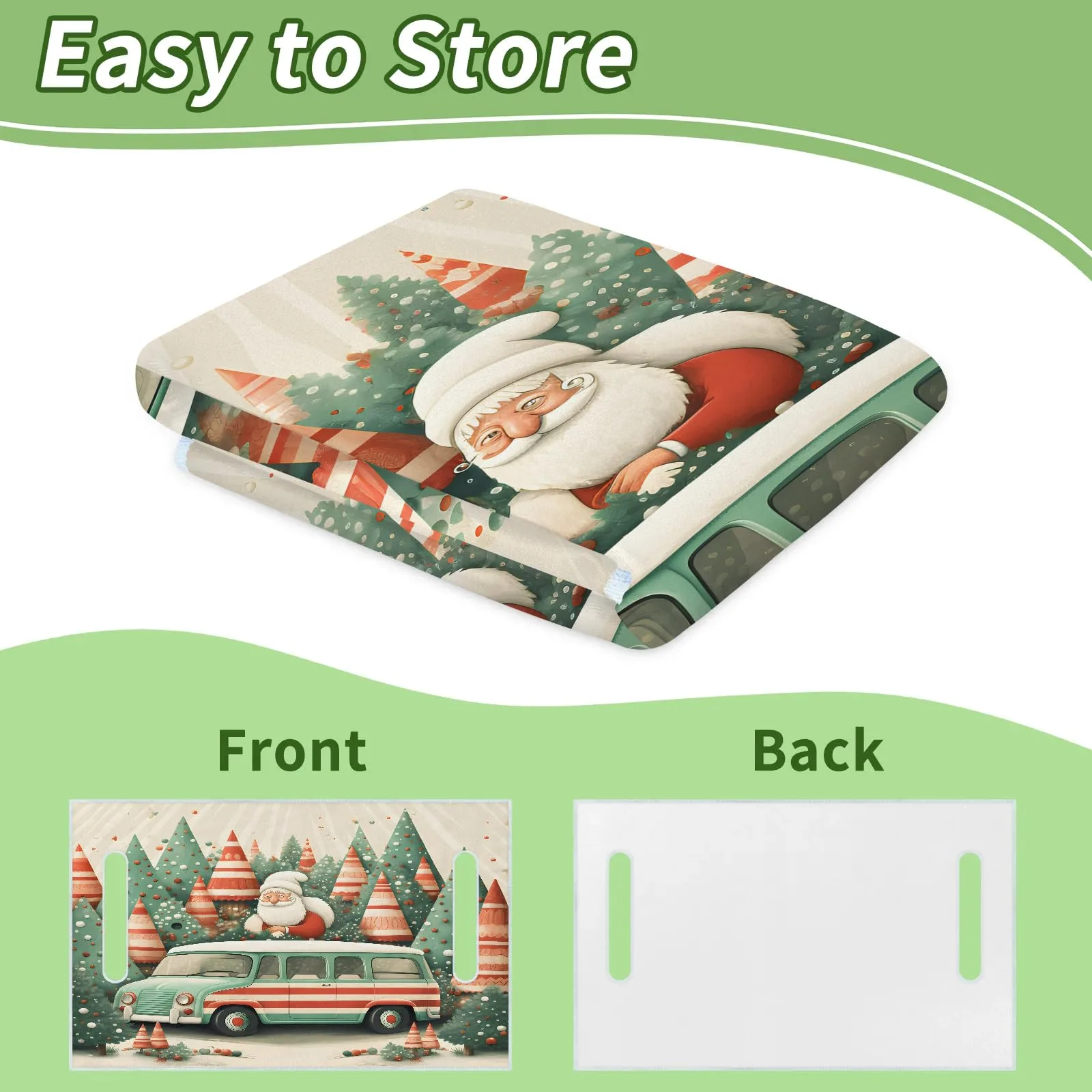 Tiveruda Santa Claus Golf Cart Seat Cover, 51 x 31 in image 4