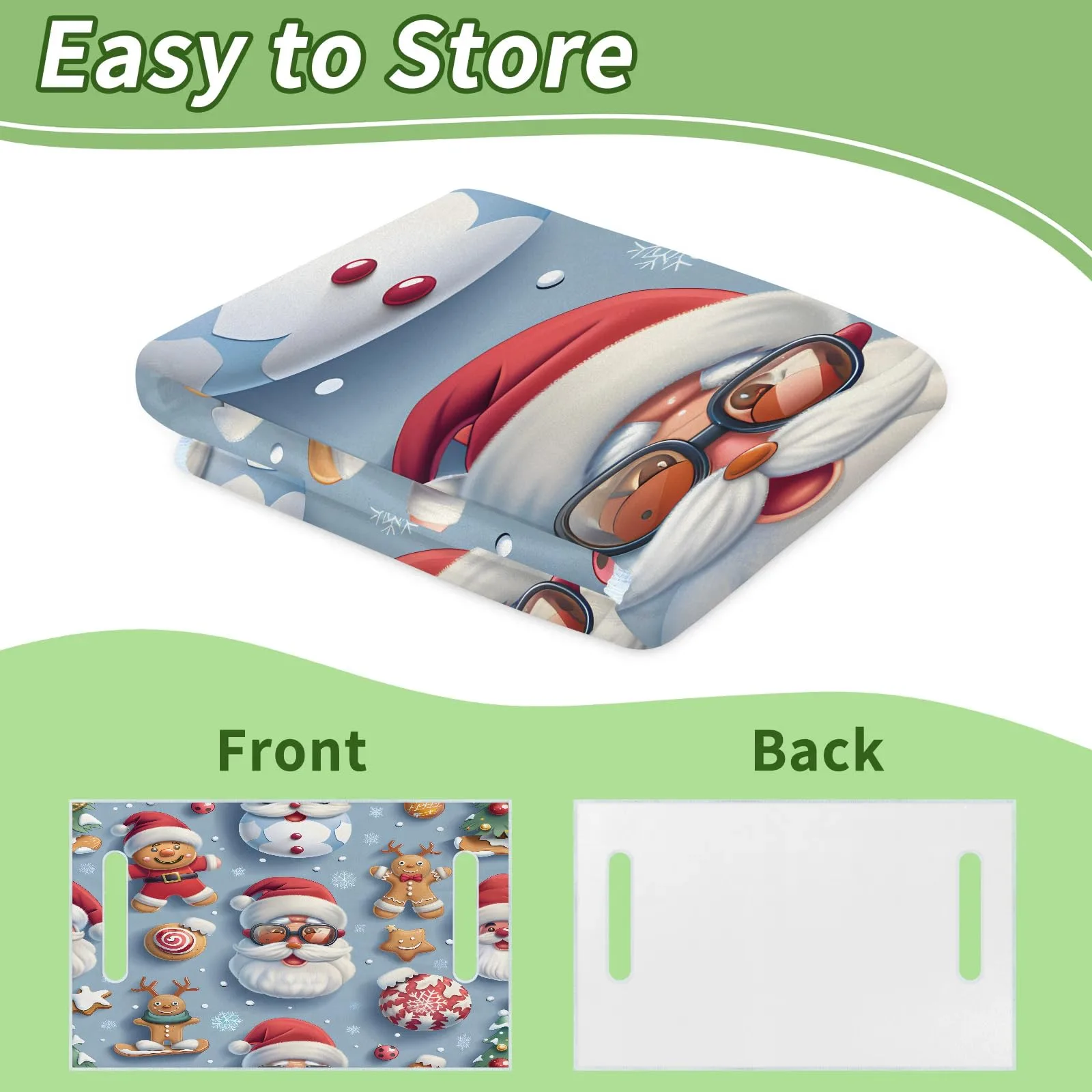 Tiveruda Merry Xmas Santa Golf Cart Seat Cover Blanket 51 x 31 image 4