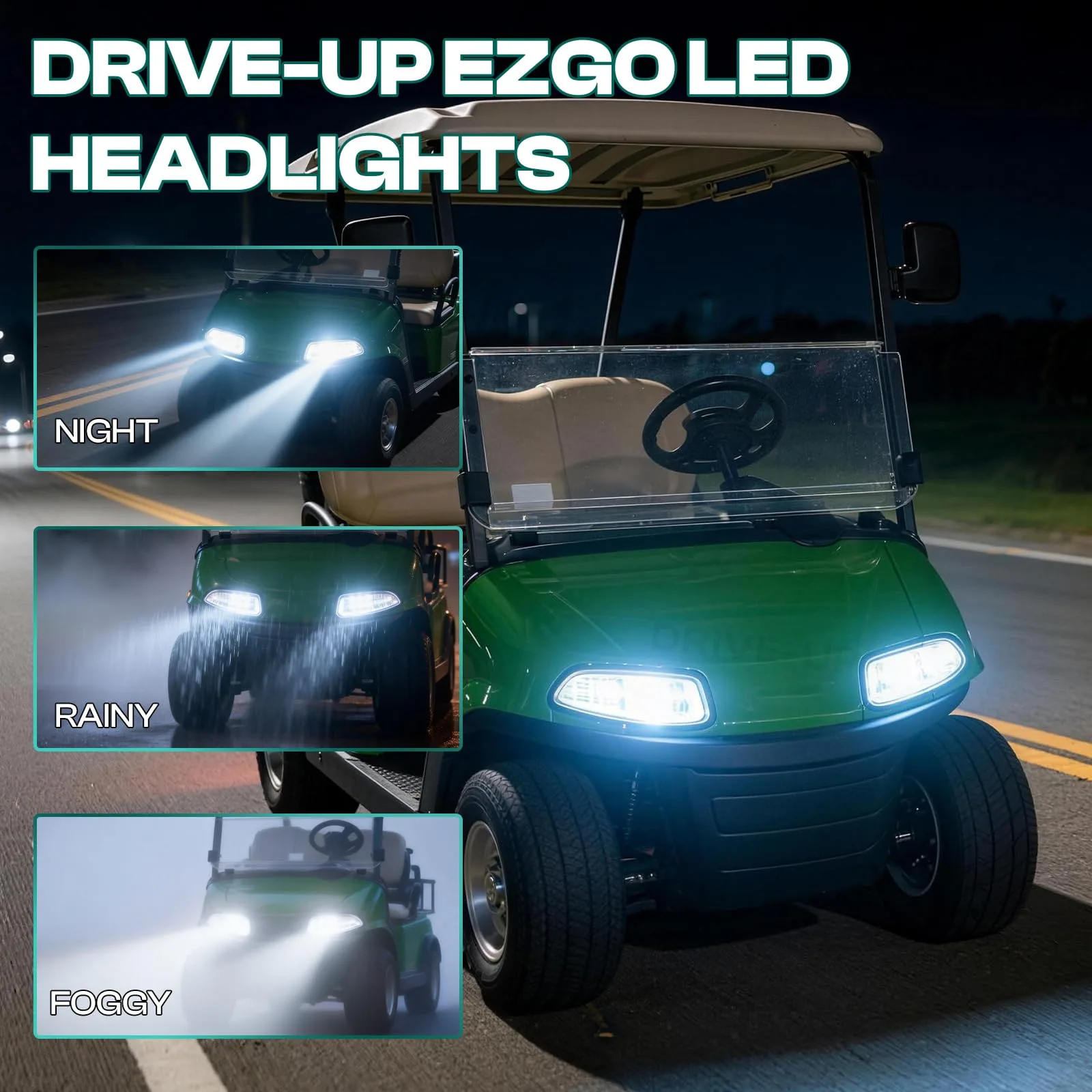 DRIVE UP LED Headlight Kit for EZGO RXV 2008-2015 image 4