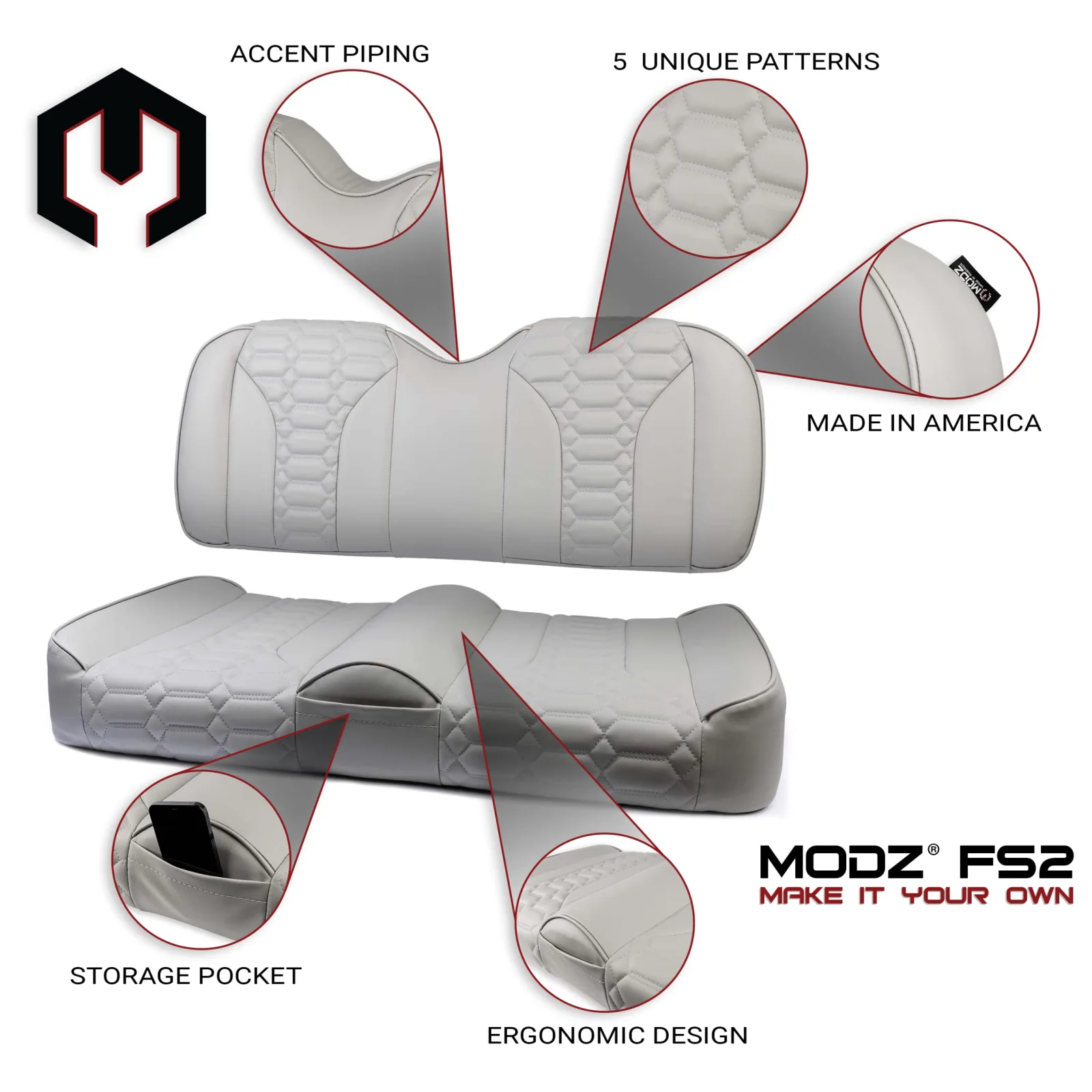 MODZ FS2 Front Seat for Yamaha G29 Drive 2007-2016 image 2