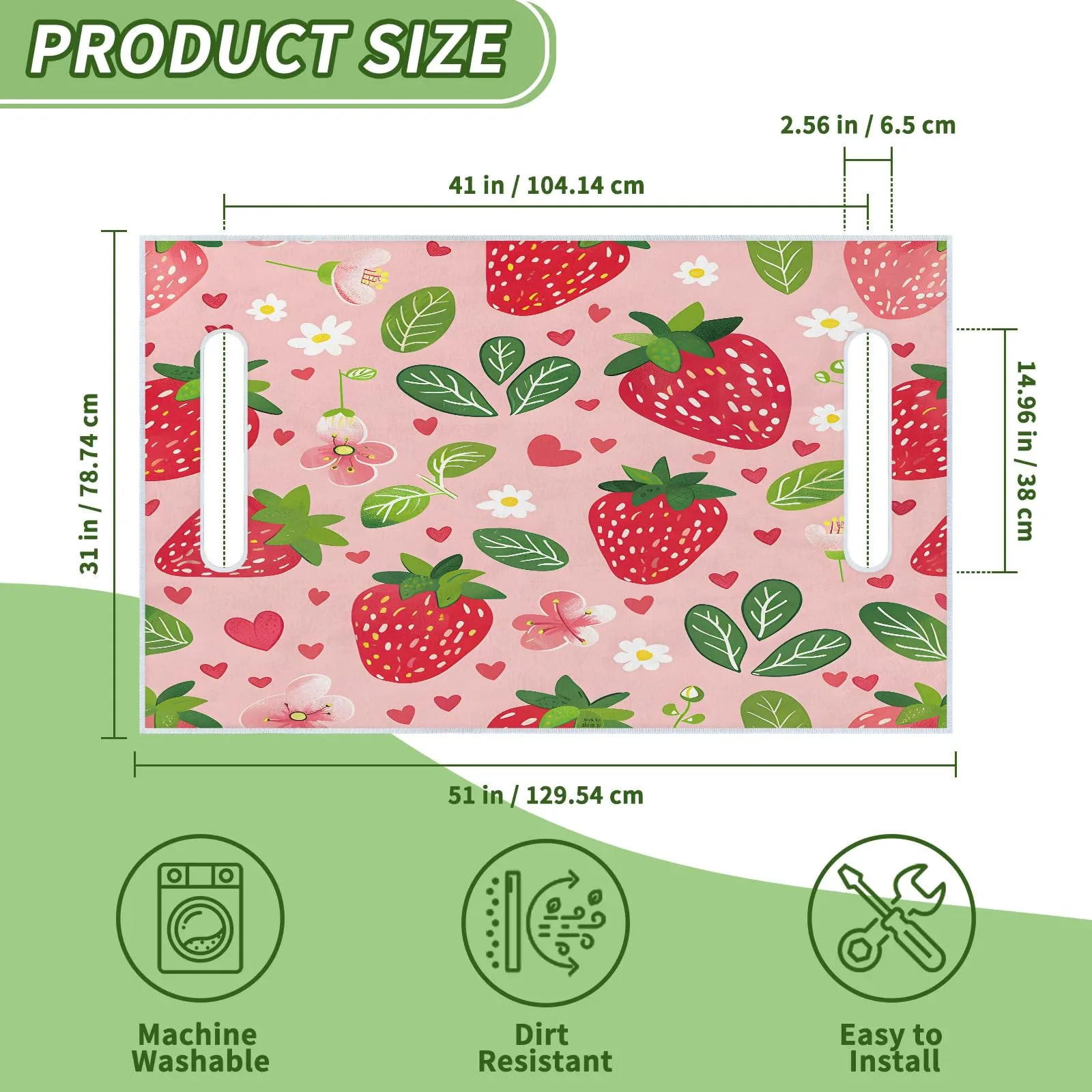 Tiveruda Floral Golf Cart Seat Cover, 51 x 31 in image 2