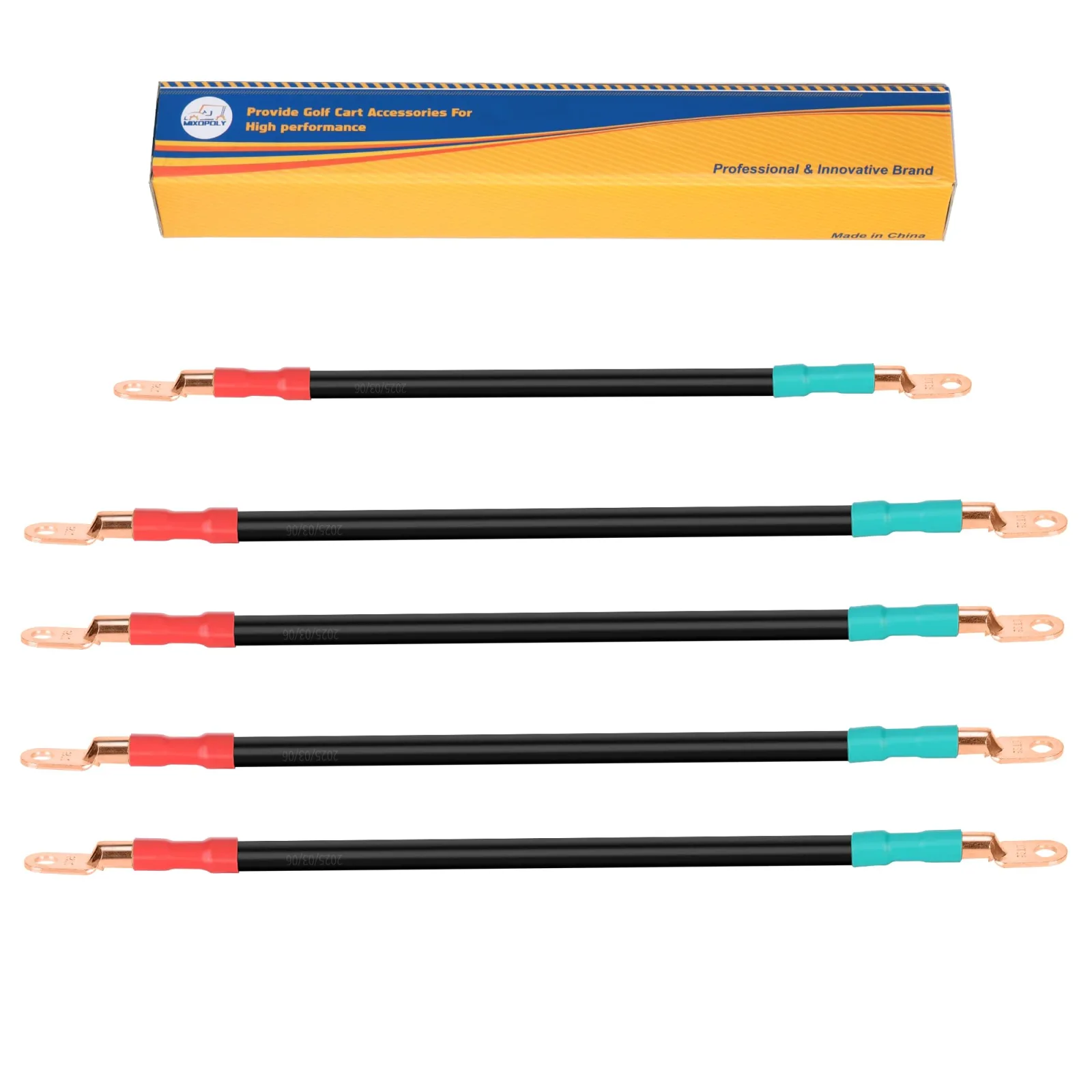 Mixopoly 4 AWG Battery Cable Kit for Yamaha Golf Carts