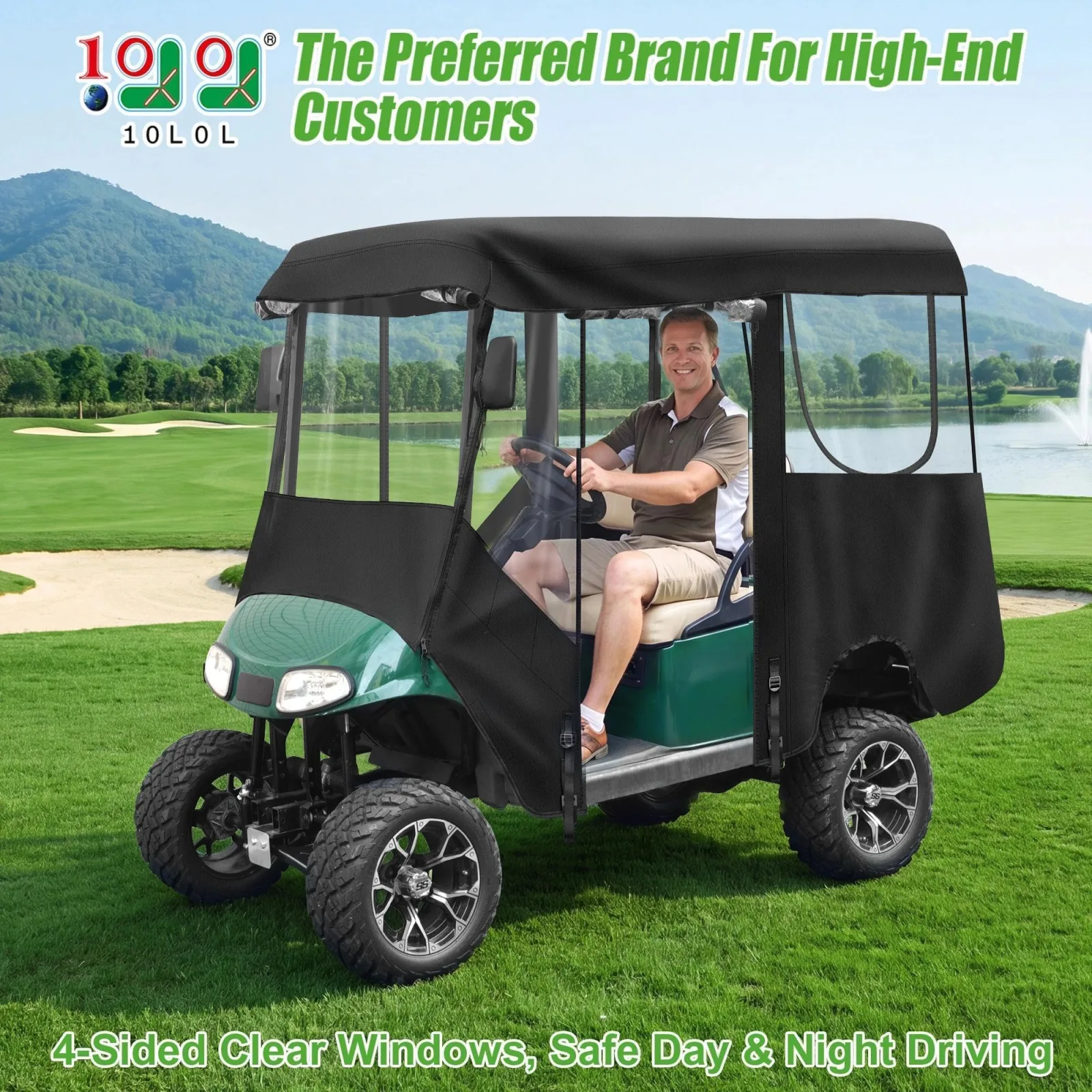 10L0L ACC-F57 Enclosure for E-Z-GO RXV 80-Inch Roof image 2