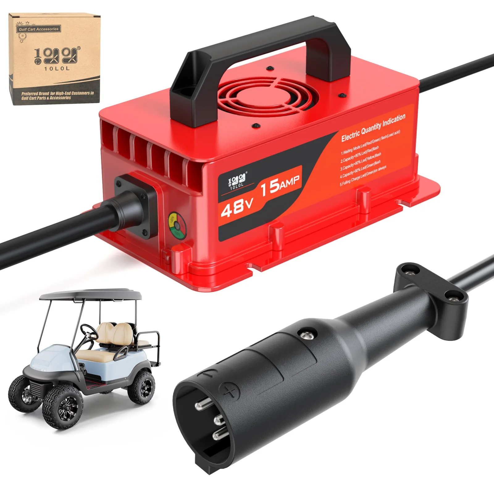 10L0L 48V 15A Charger for Club Car DS & Precedent