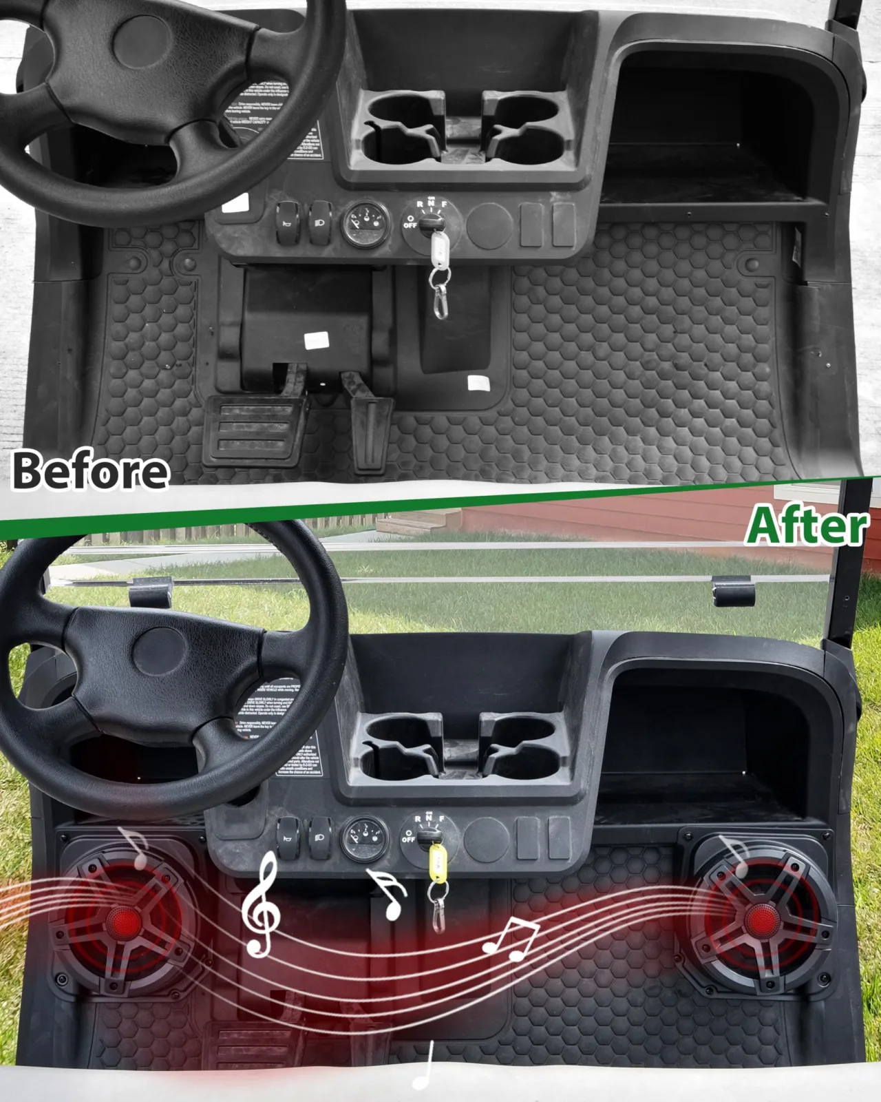 SAUTVS Speaker Pods for 2025 E-Z-GO Valor, 6.5-Inch image 2