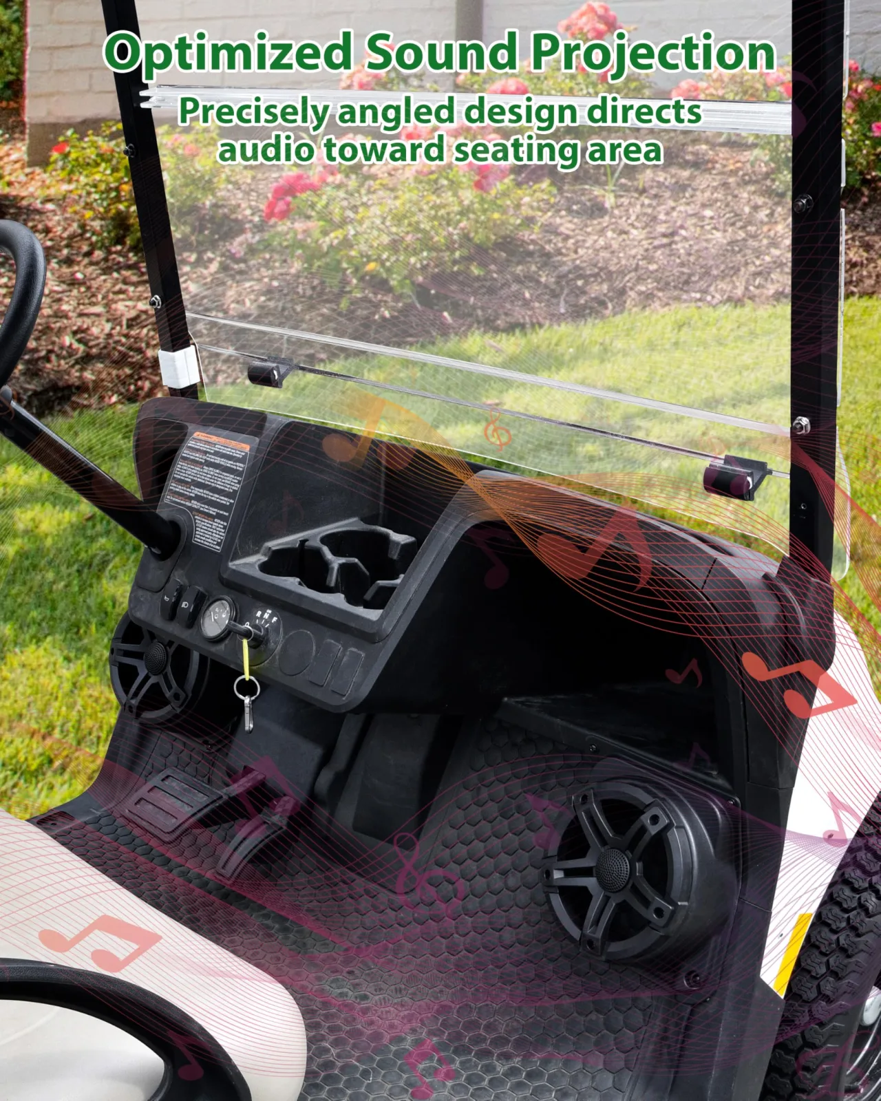 SAUTVS Speaker Pods for 2025 E-Z-GO Valor, 6.5-Inch image 4