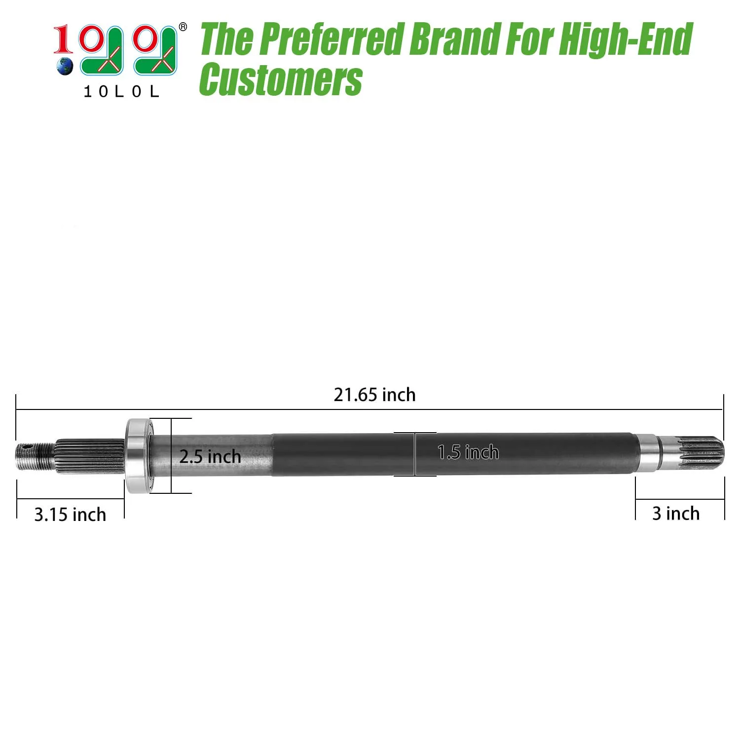 10L0L Driver-Side Rear Axle Shaft for E-Z-GO Gas Carts image 2