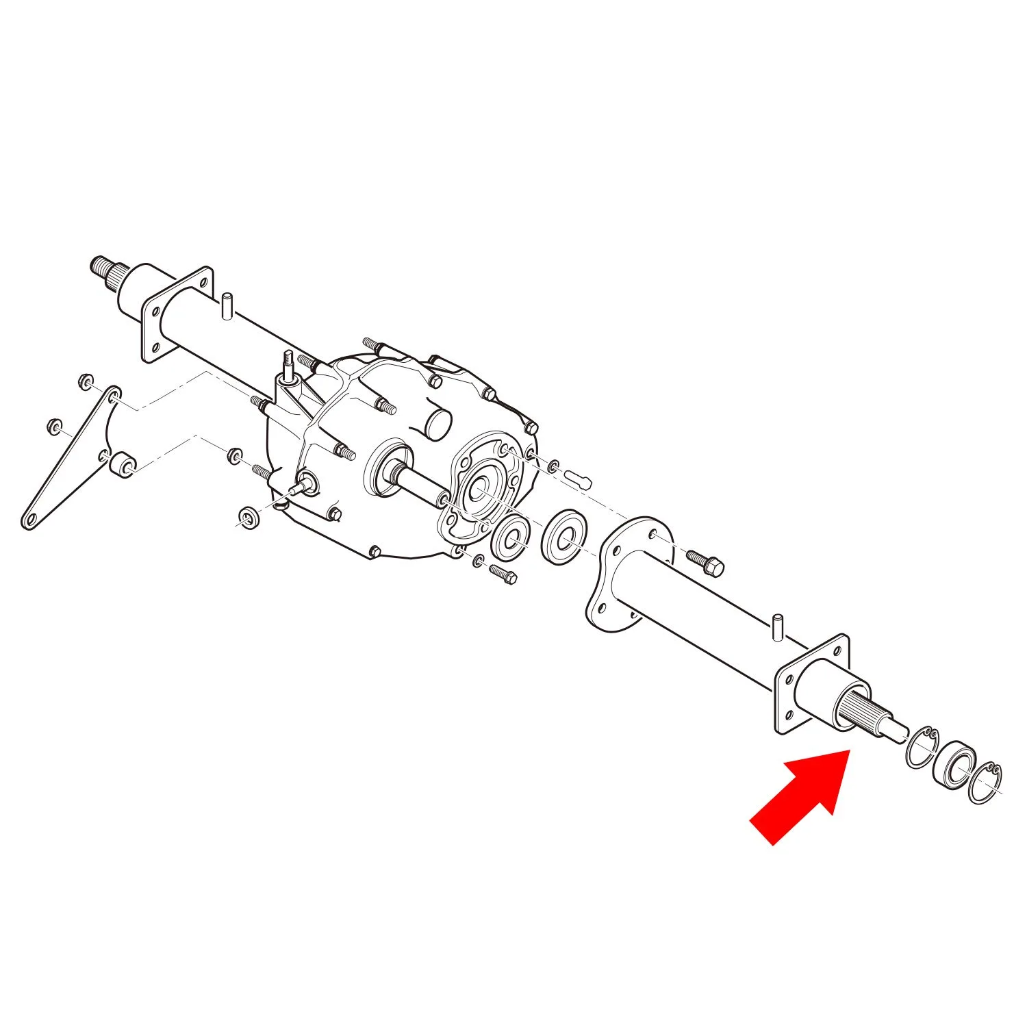 10L0L Driver-Side Rear Axle Shaft for E-Z-GO Gas Carts image 3