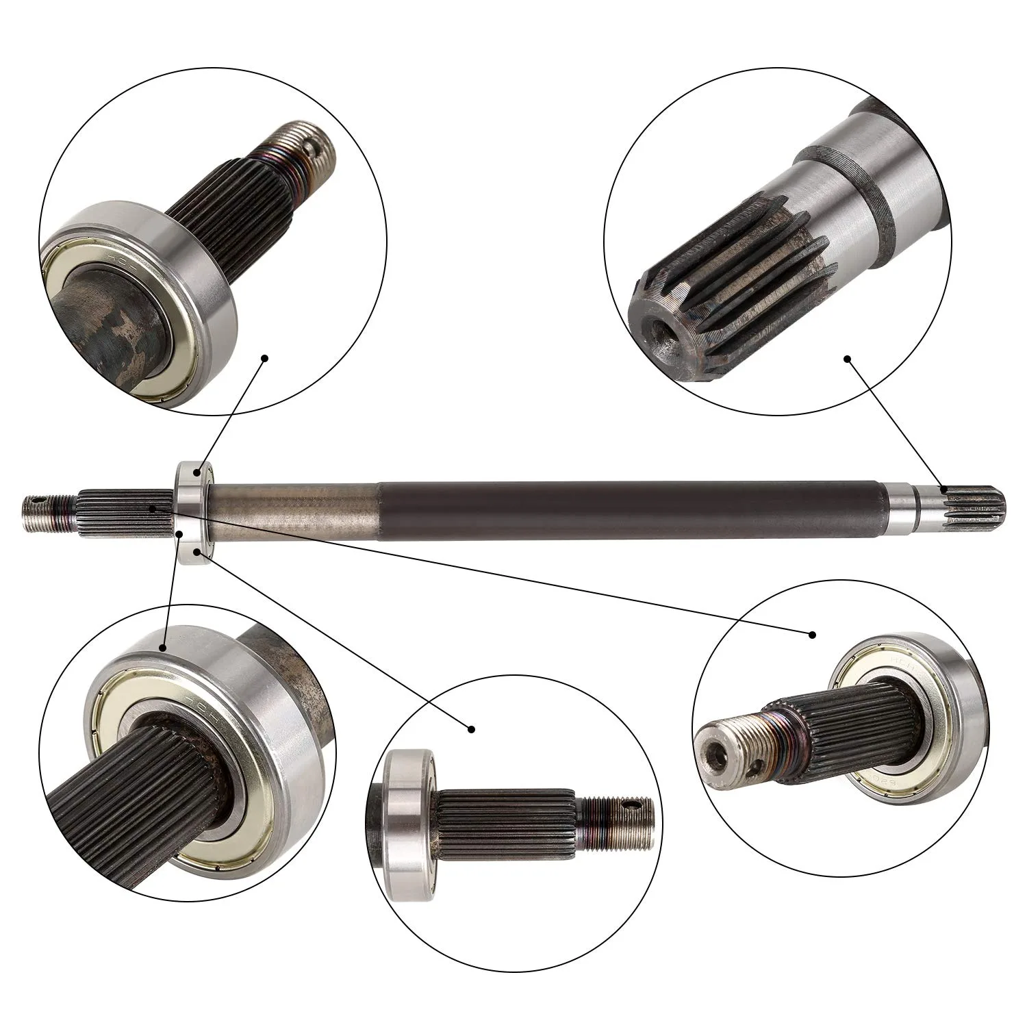 10L0L Driver-Side Rear Axle Shaft for E-Z-GO Gas Carts image 4