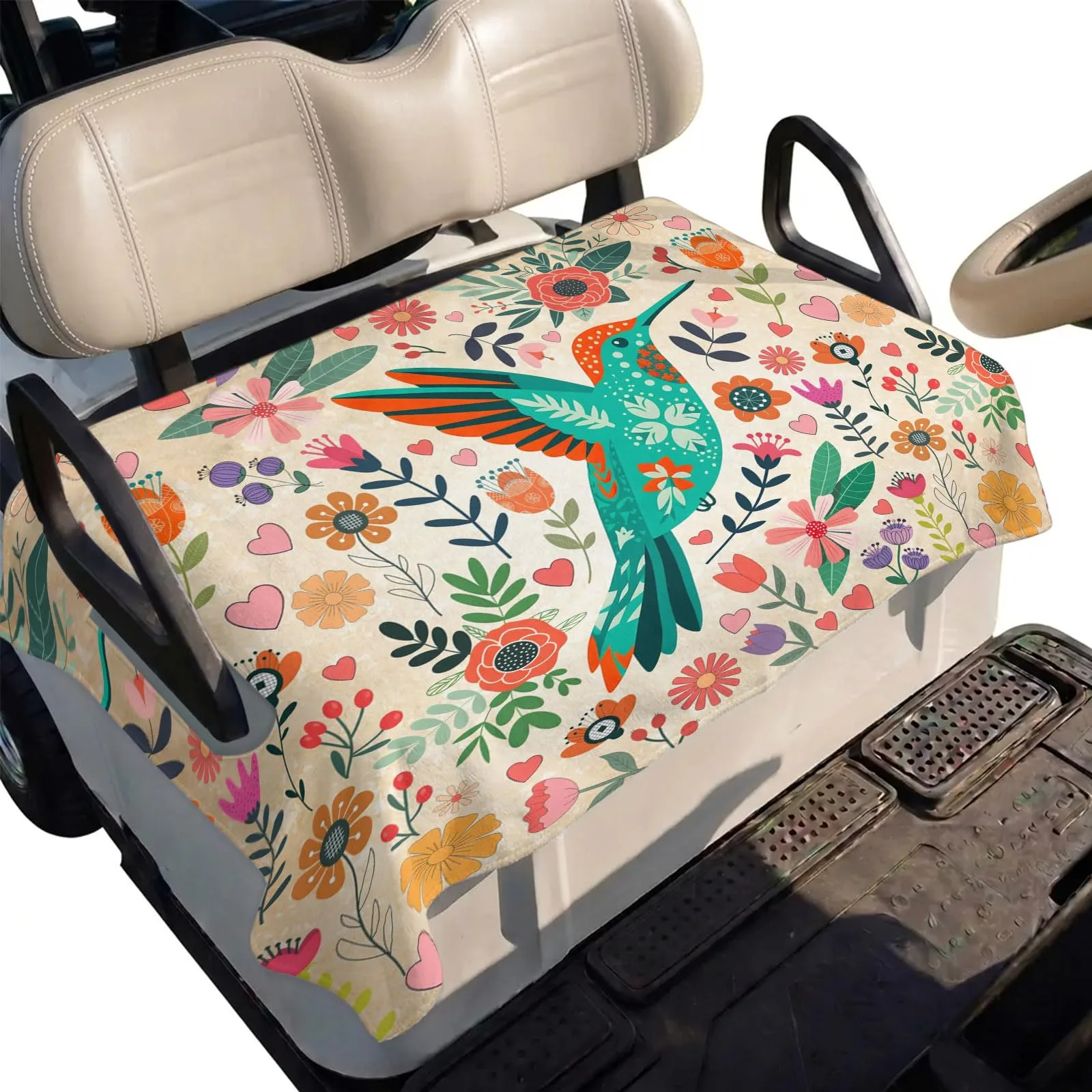 DecorLovee Golf Cart Seat Cover, 51 x 31-Inch Brown
