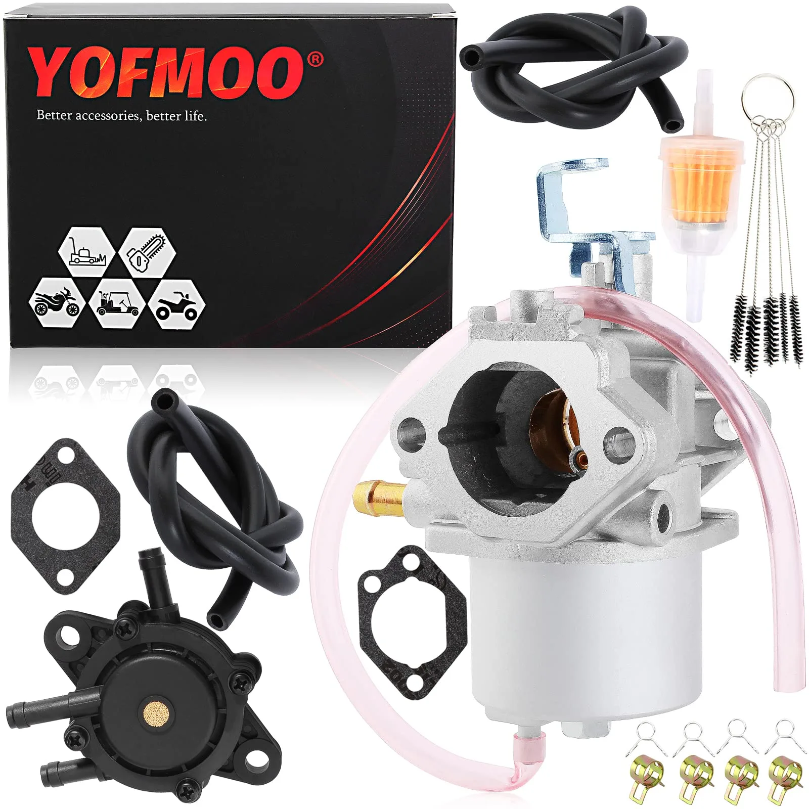 YOFMOO Carburetor Fuel Pump Kit for Club Car FE350
