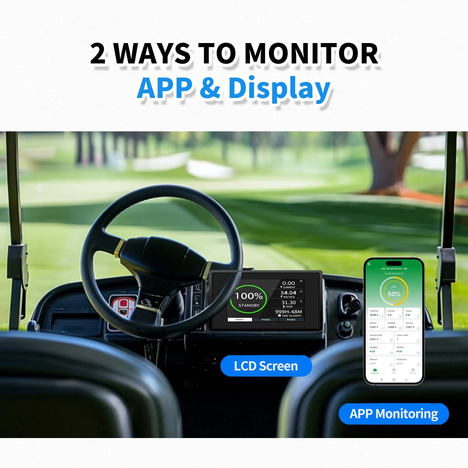 LOSSIGY 48V 105Ah LiFePO4 Golf Cart Battery image 3