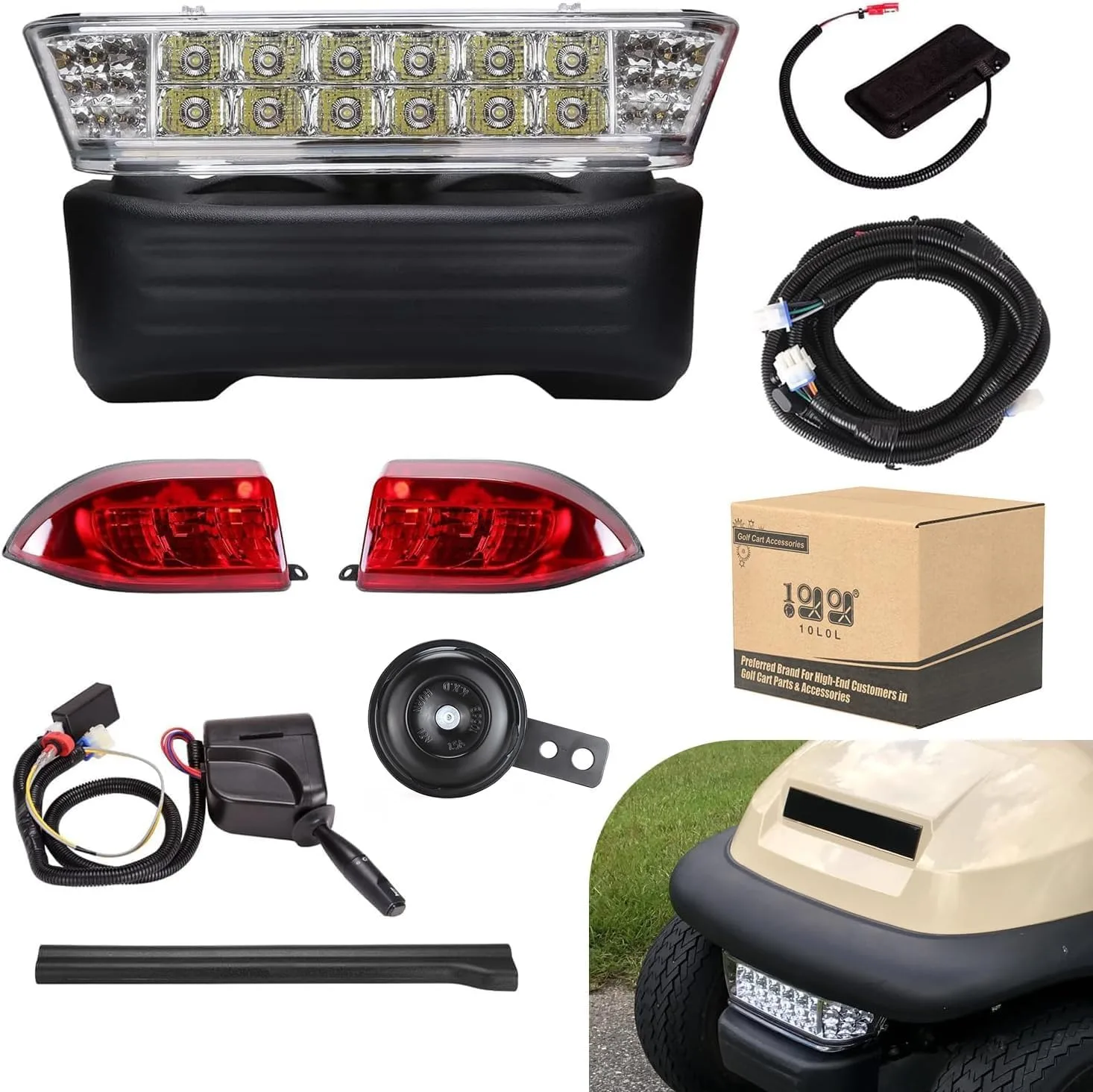 10L0L 12V Light Kit for Club Car Precedent 2004-Up