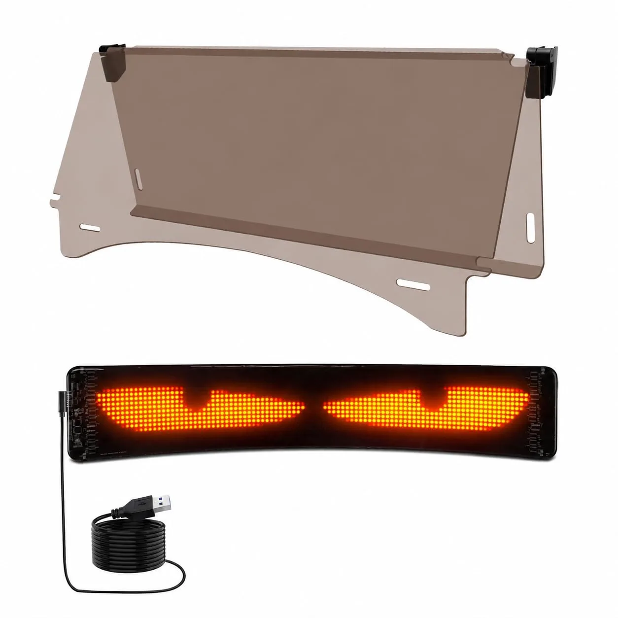 10L0L Club Car Precedent Windshield with Devil Eyes Light Sign