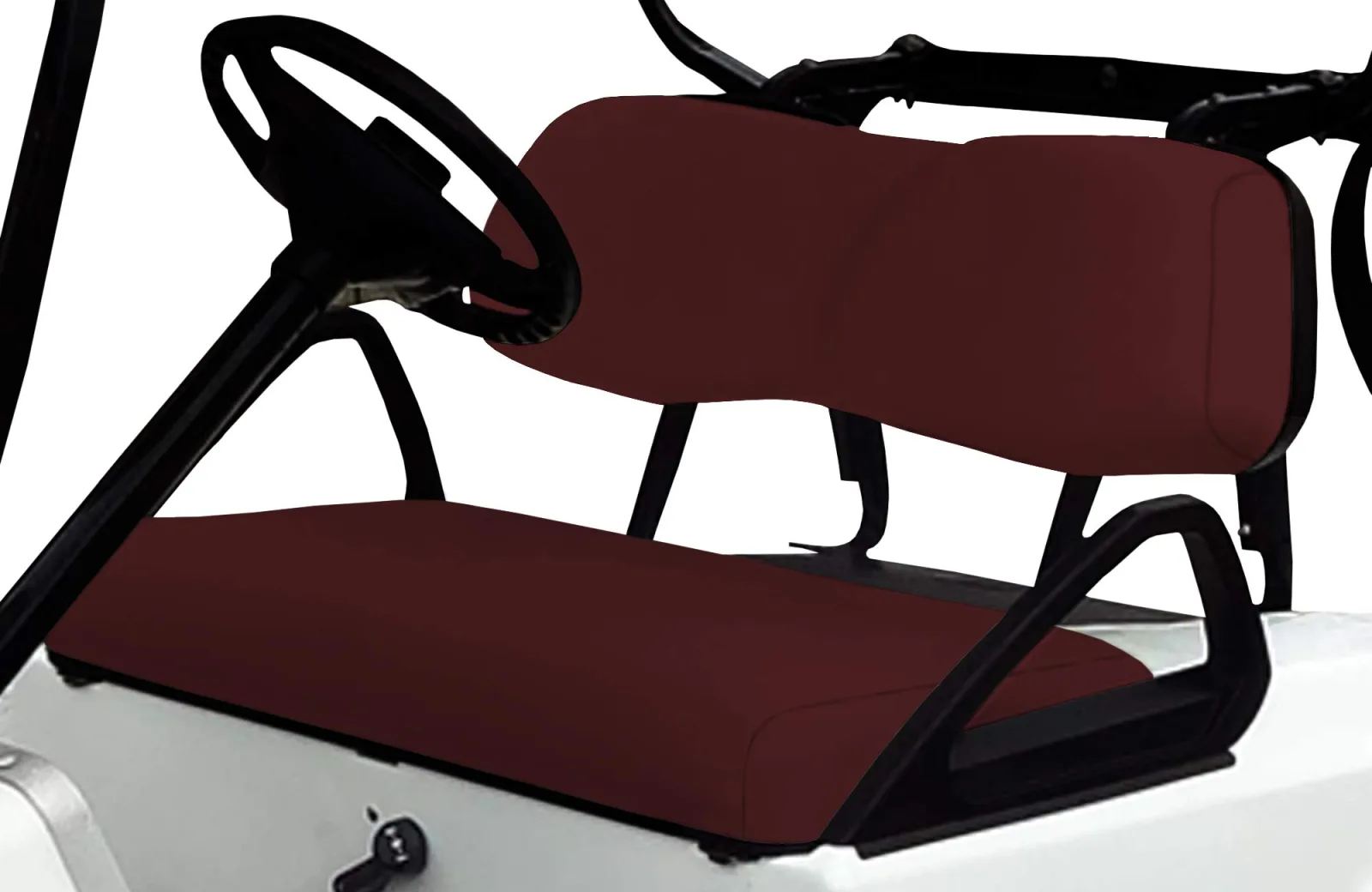 Club Car DS Front Vinyl Seat Cover Set - Burgundy