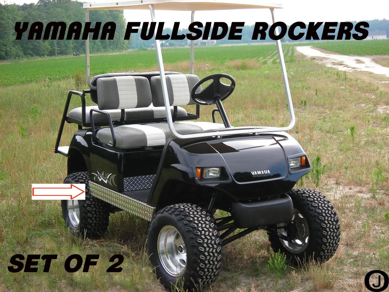 Yamaha G14-G22 Diamond Plate Side Rocker Panels image 2