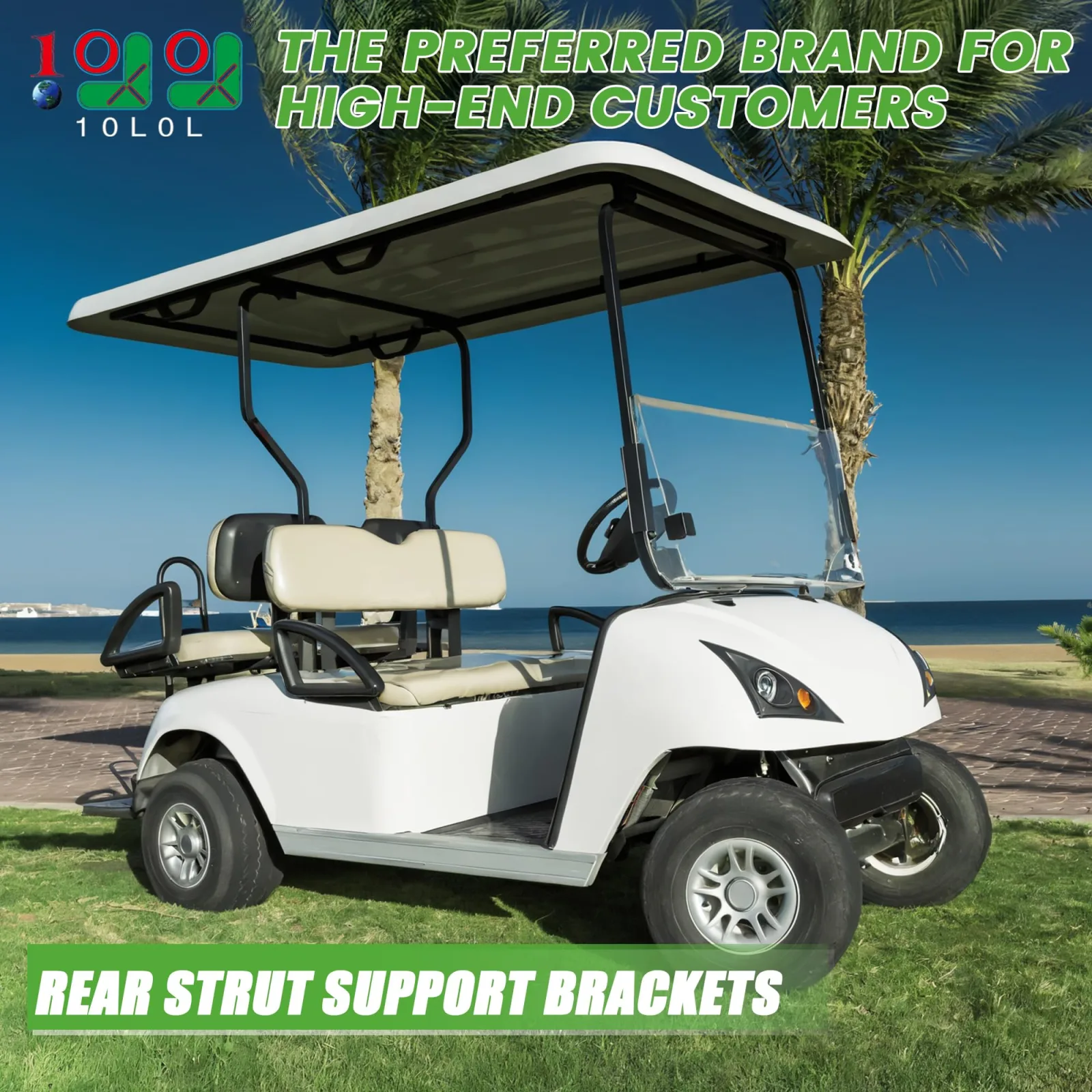 10L0L Rear Strut Brackets for Yamaha 88-Inch Long Roof image 2