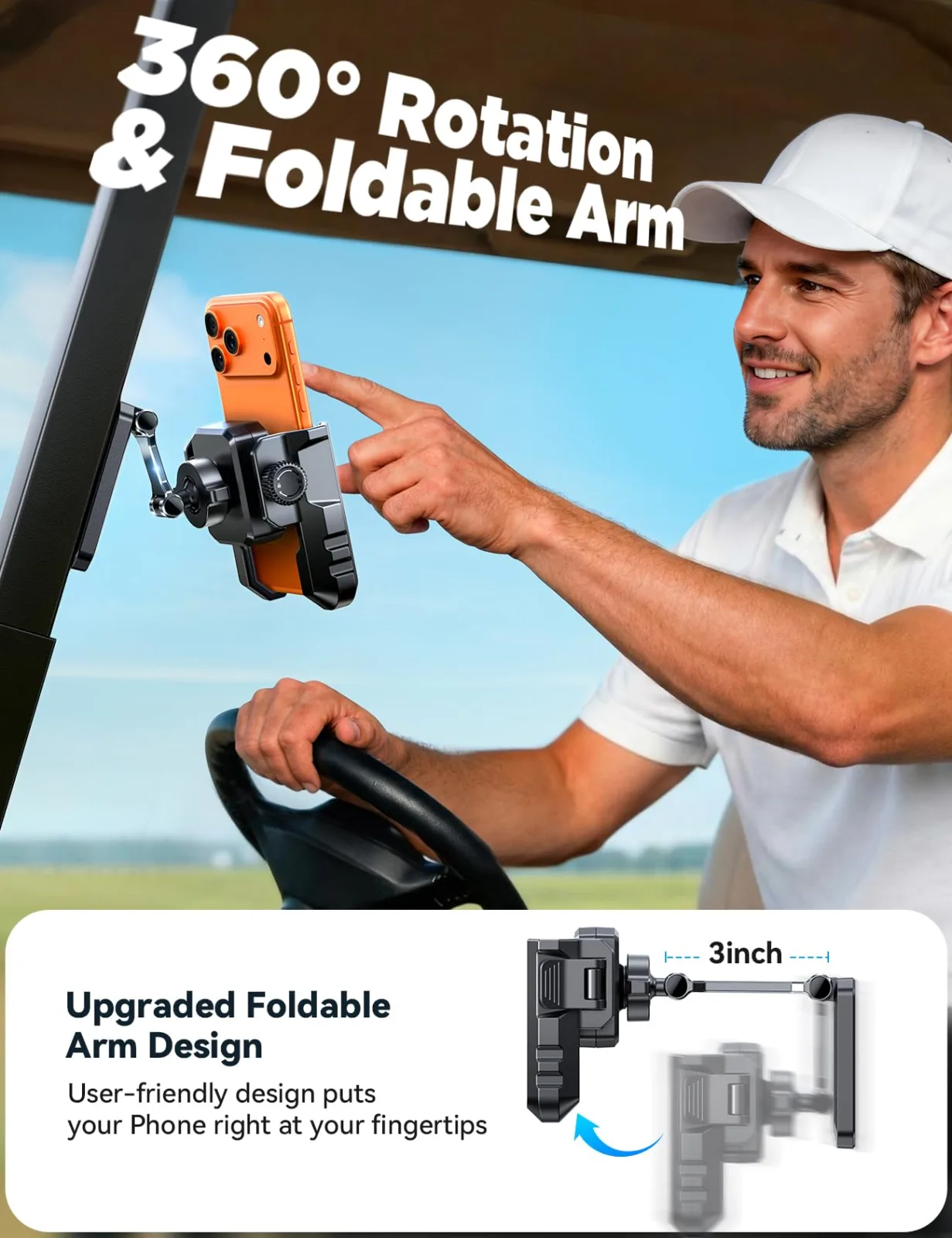 JOYROOM ZS523 Magnetic Golf Cart Phone Holder Mount image 3