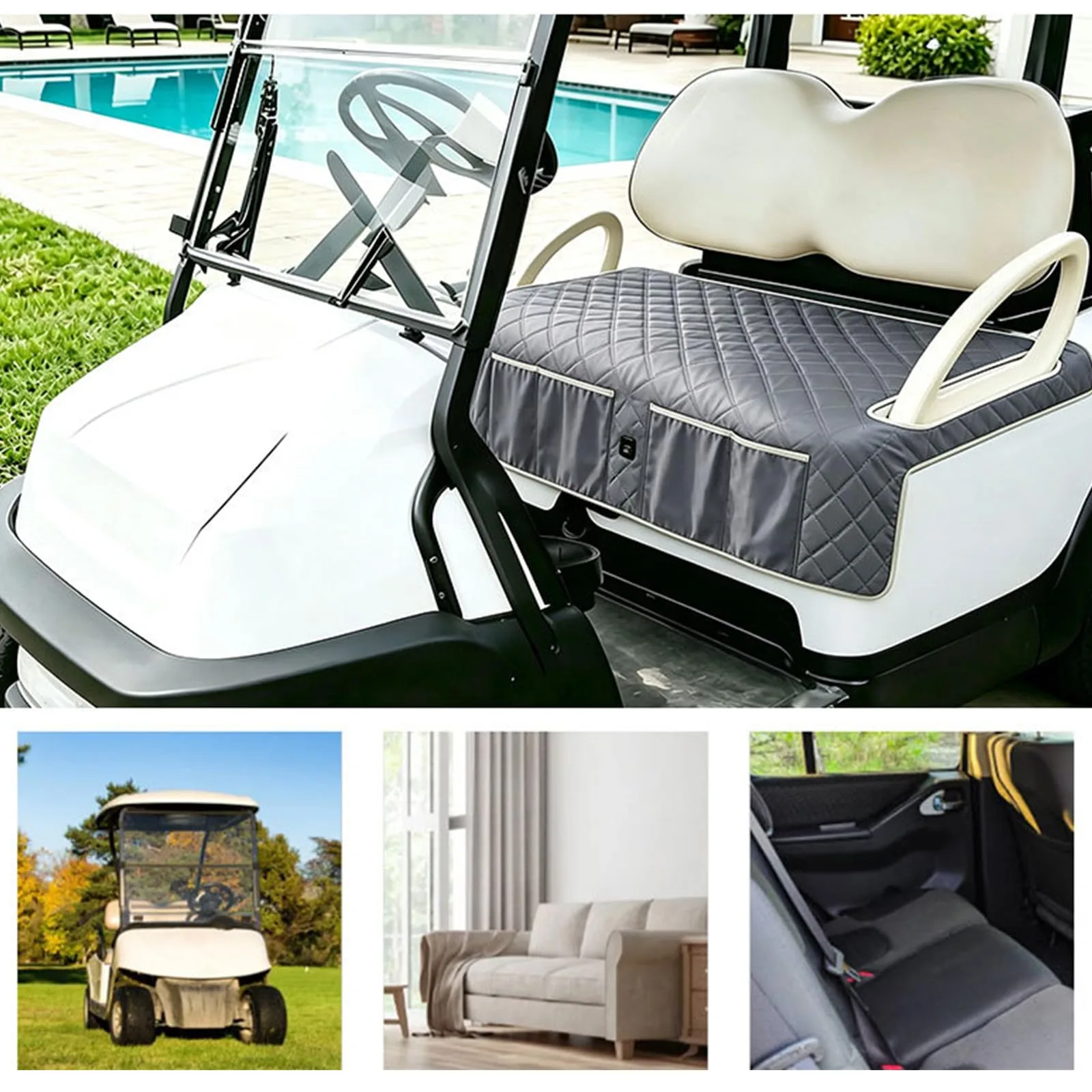 Generic USB Heated Seat Cover for Golf Carts and Cars image 4