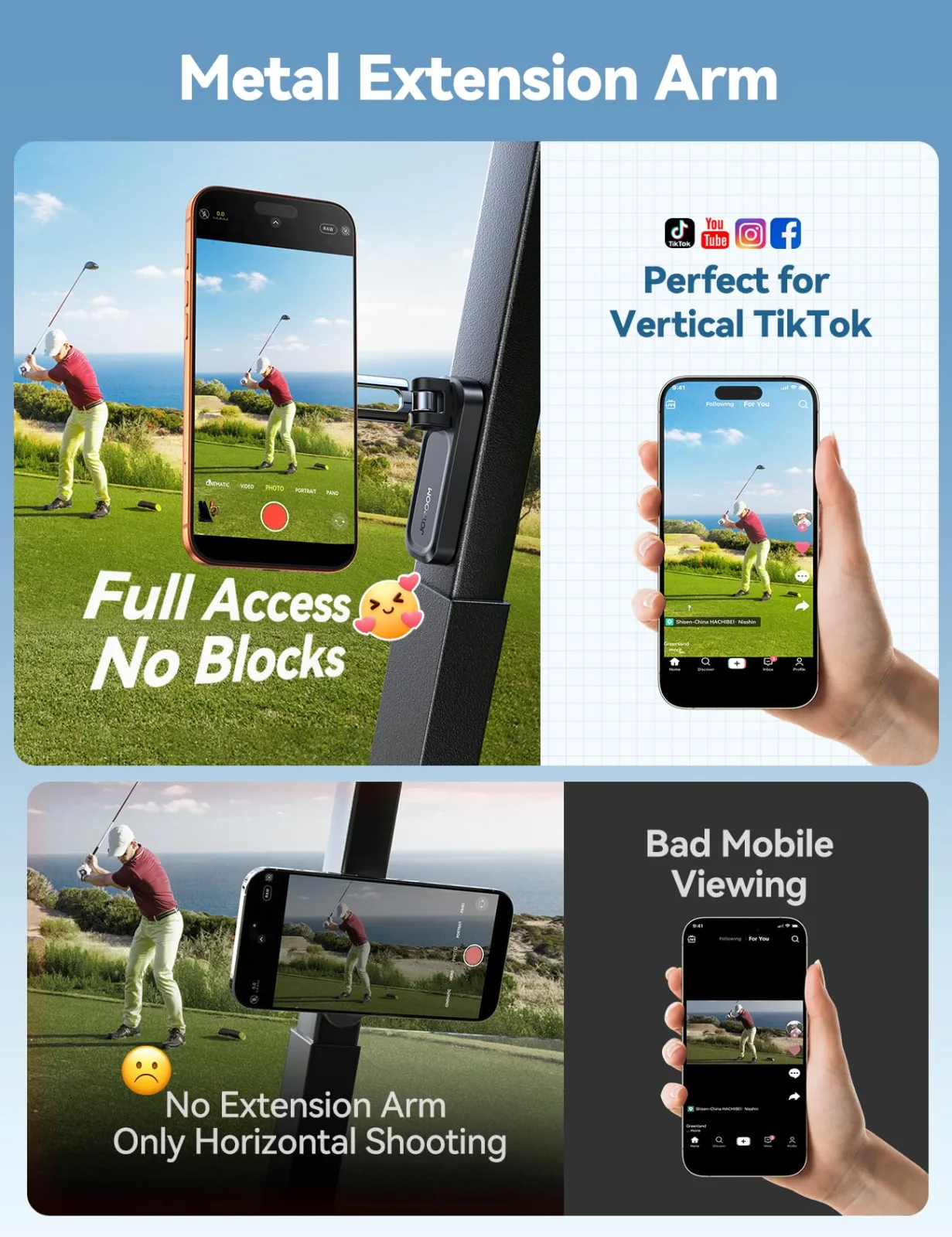 JOYROOM JR-ZS522-Golf Magnetic Golf Cart Phone Holder image 4