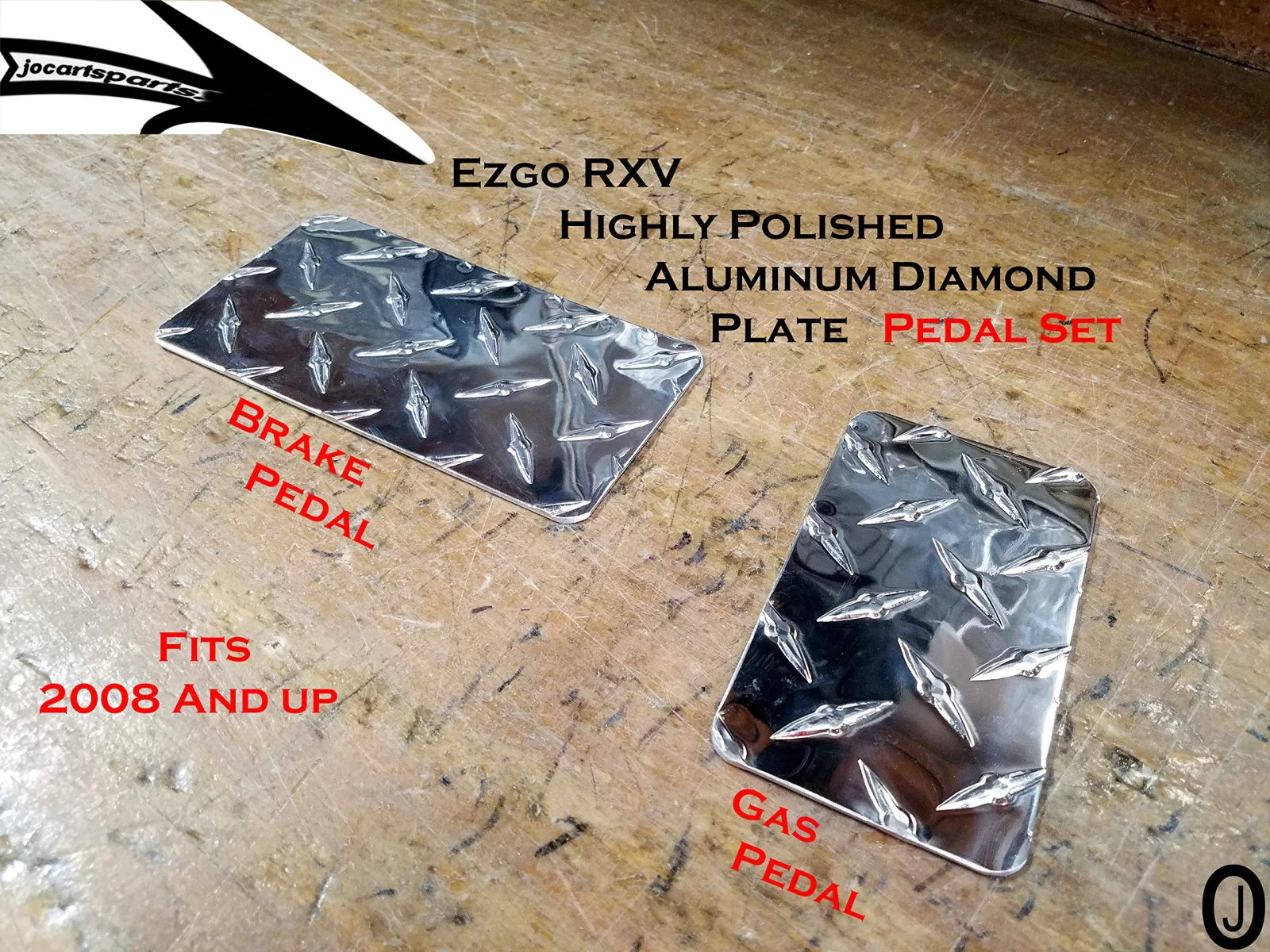 E-Z-GO RXV Diamond Plate Pedal Cover Set image 2