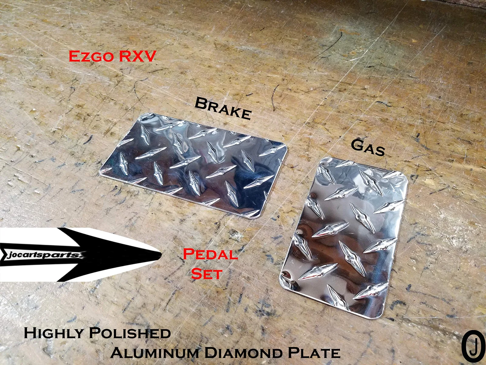 E-Z-GO RXV Diamond Plate Pedal Cover Set image 3