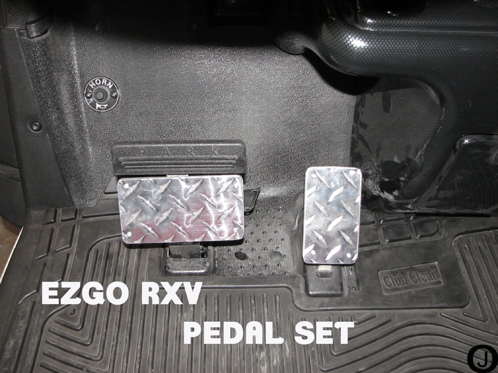 E-Z-GO RXV Diamond Plate Pedal Cover Set image 4