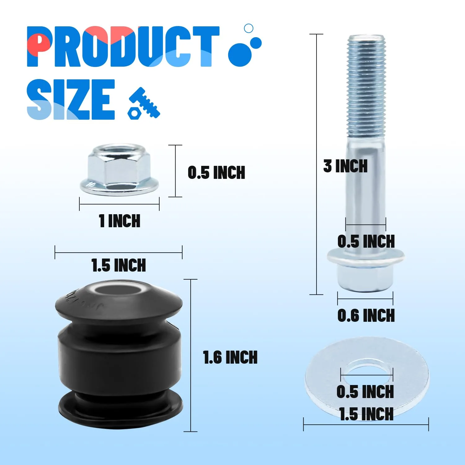 CLUBRALLY Rear Arm Bushing Kit for Yamaha G16-G29 image 2