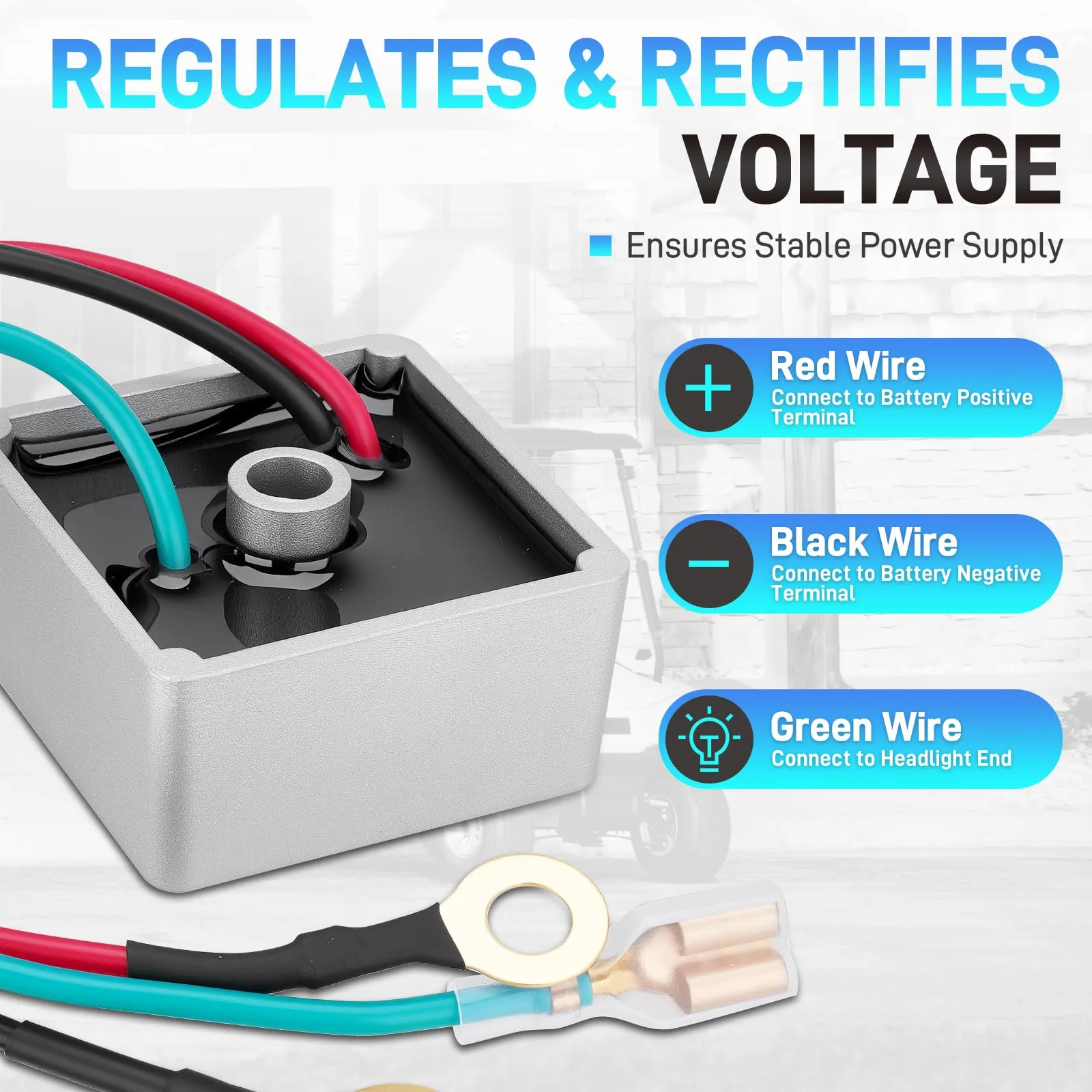 JURPLIX Voltage Regulator Rectifier 27739-G01 for Gas Golf Carts image 4