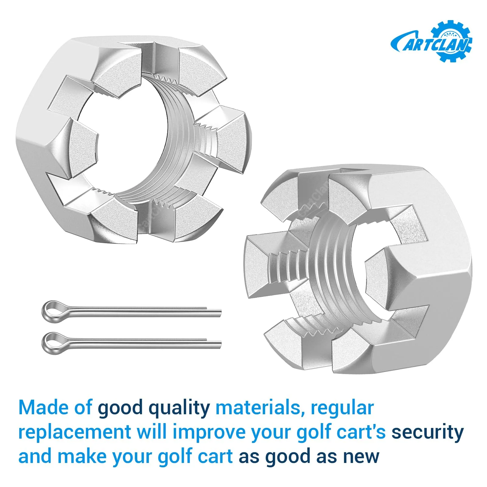 CartClan CT-0092 Slotted Axle Nut Set for EZGO TXT image 4