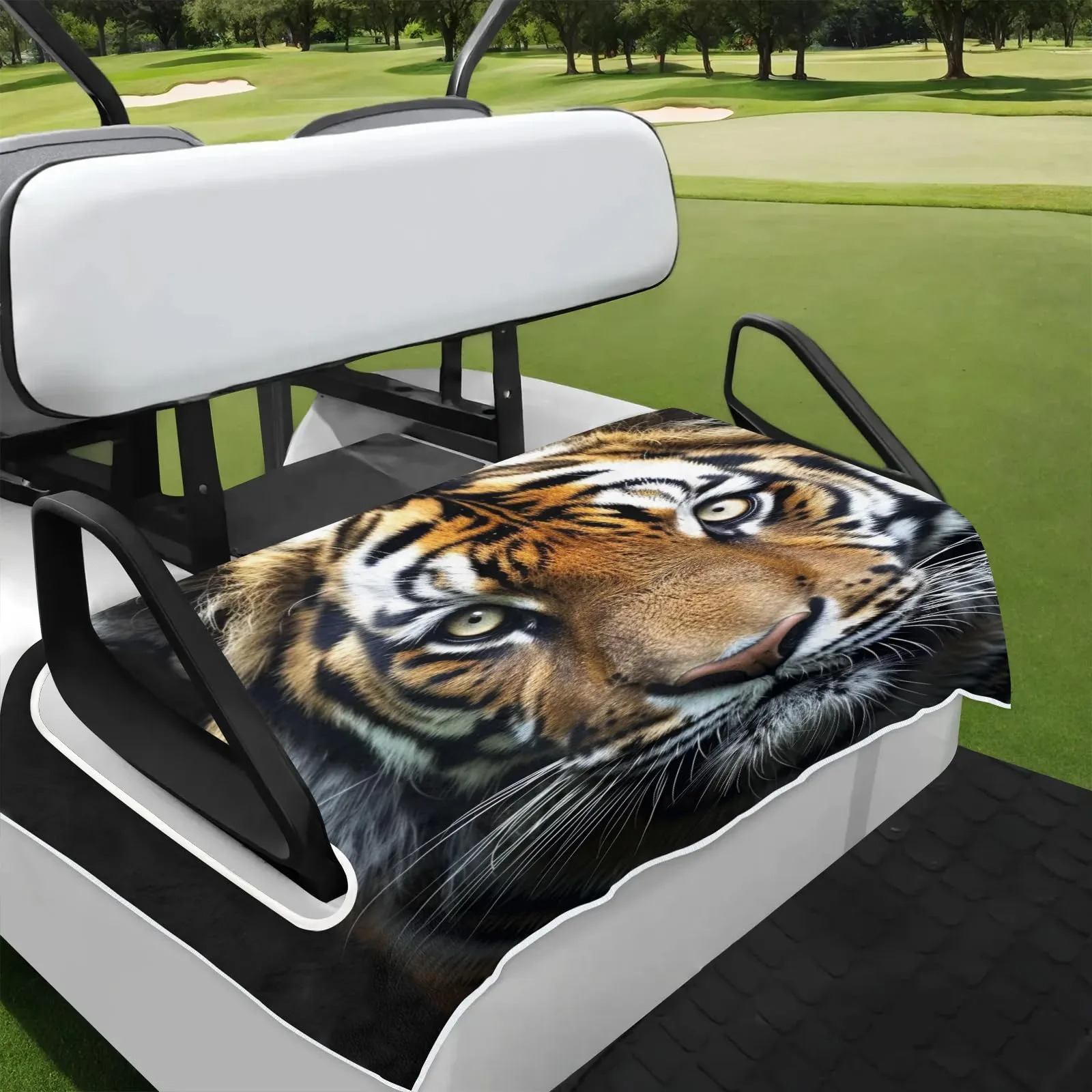 Tiveruda Tiger Golf Cart Seat Cover for Double Seats