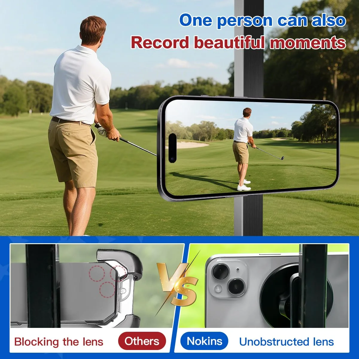NOKINS Magnetic Golf Cart Phone Holder NKSPHG17 image 2