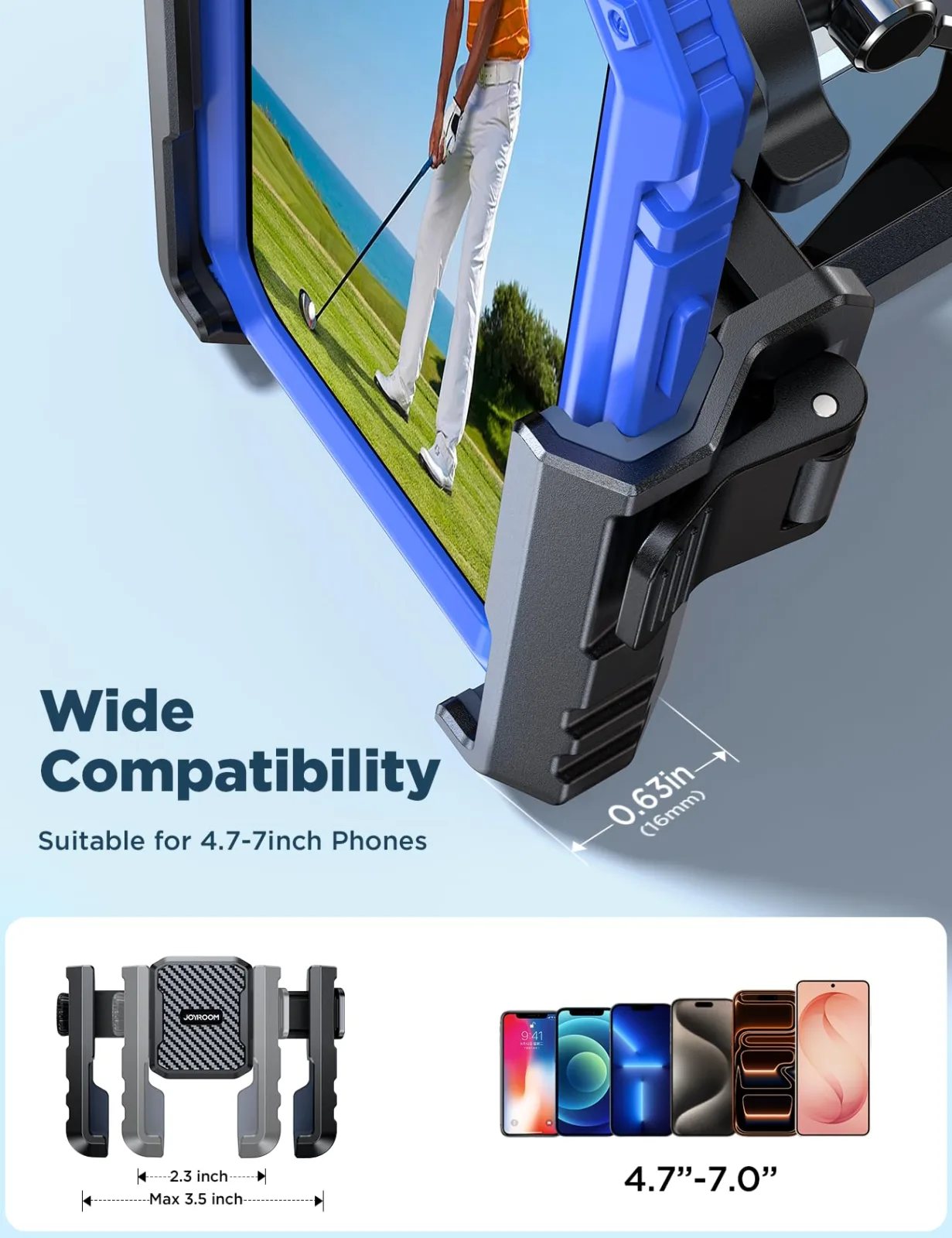 JOYROOM Magnetic Golf Cart Phone Holder with 360° Rotation image 2