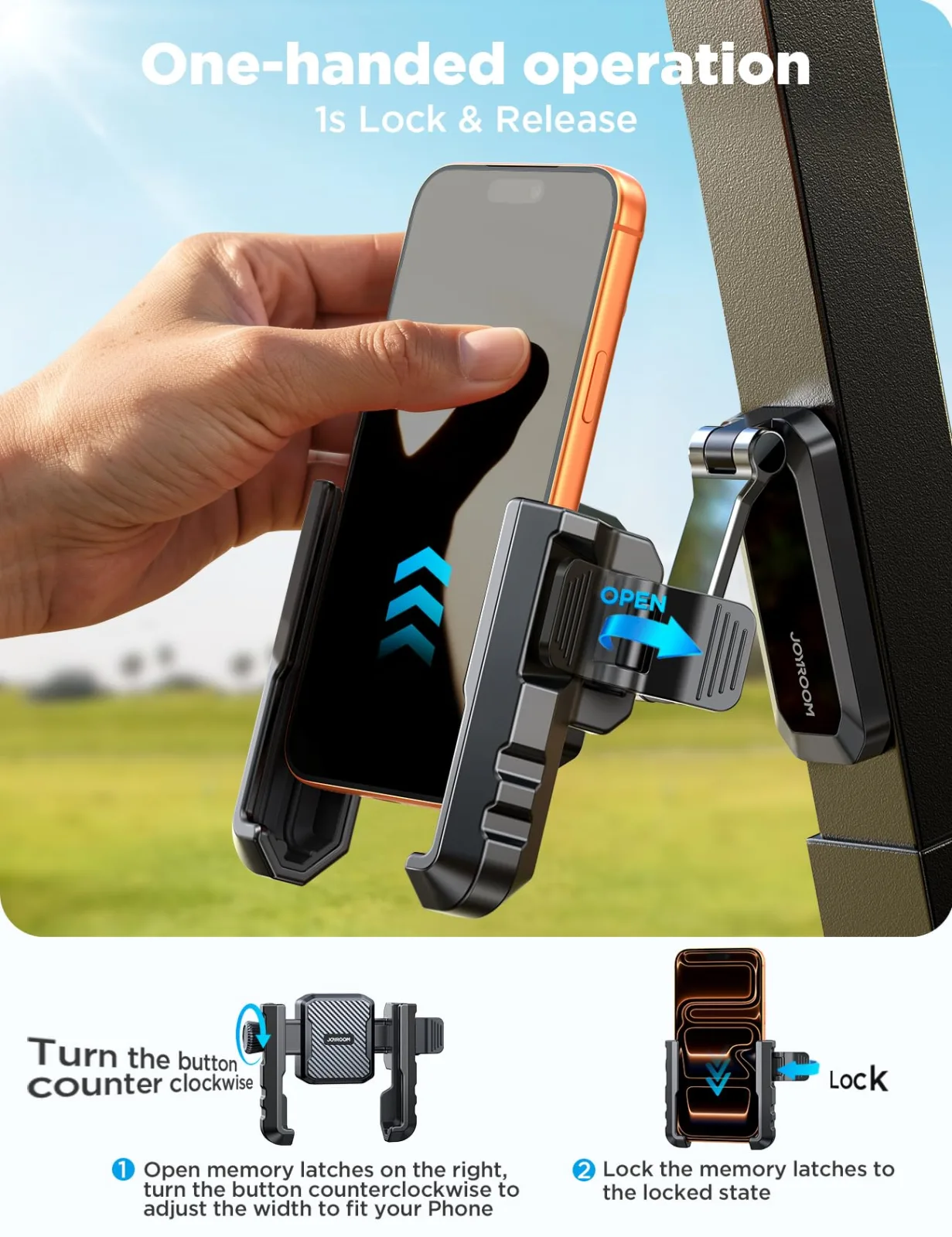 JOYROOM Magnetic Golf Cart Phone Holder with 360° Rotation image 3