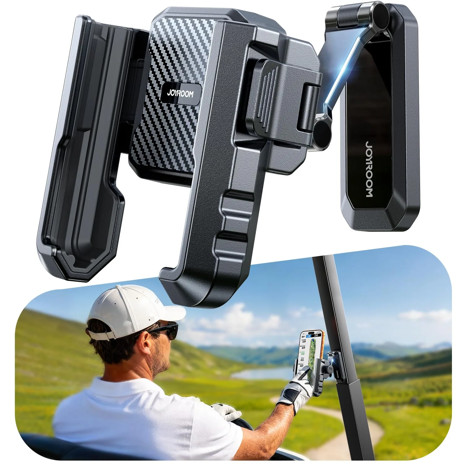 JOYROOM Magnetic Golf Cart Phone Holder with 360° Rotation