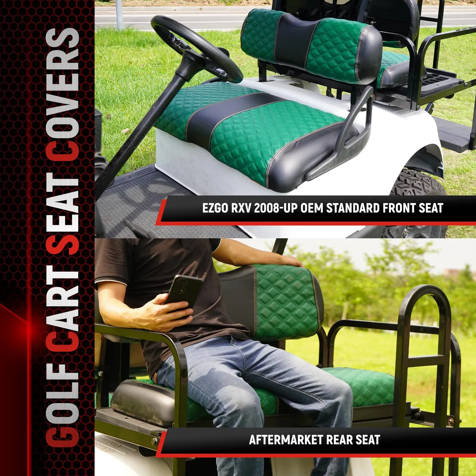 SAMXOMAP Seat Covers for EZGO RXV 2008-Up image 2
