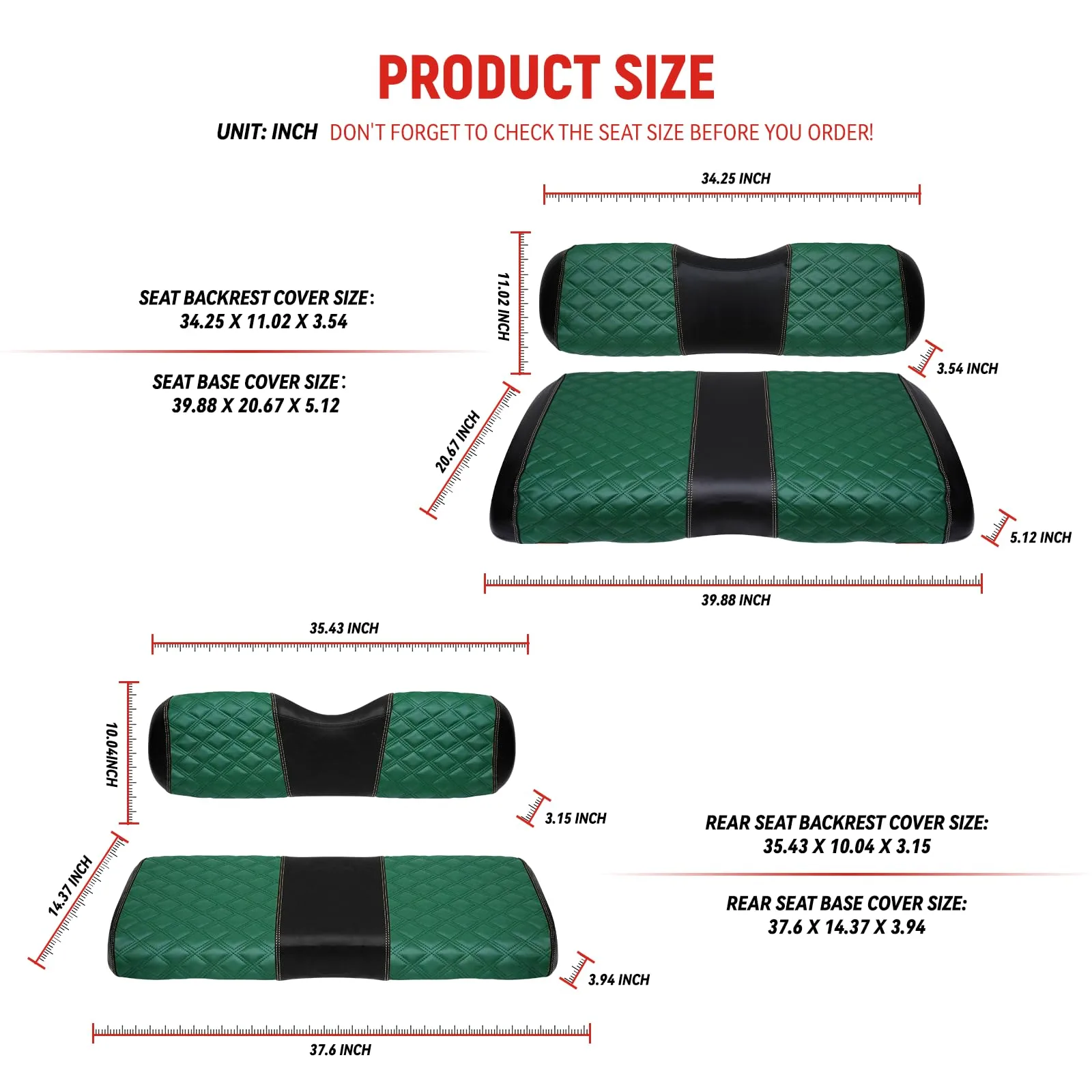 SAMXOMAP Seat Covers for EZGO RXV 2008-Up image 4