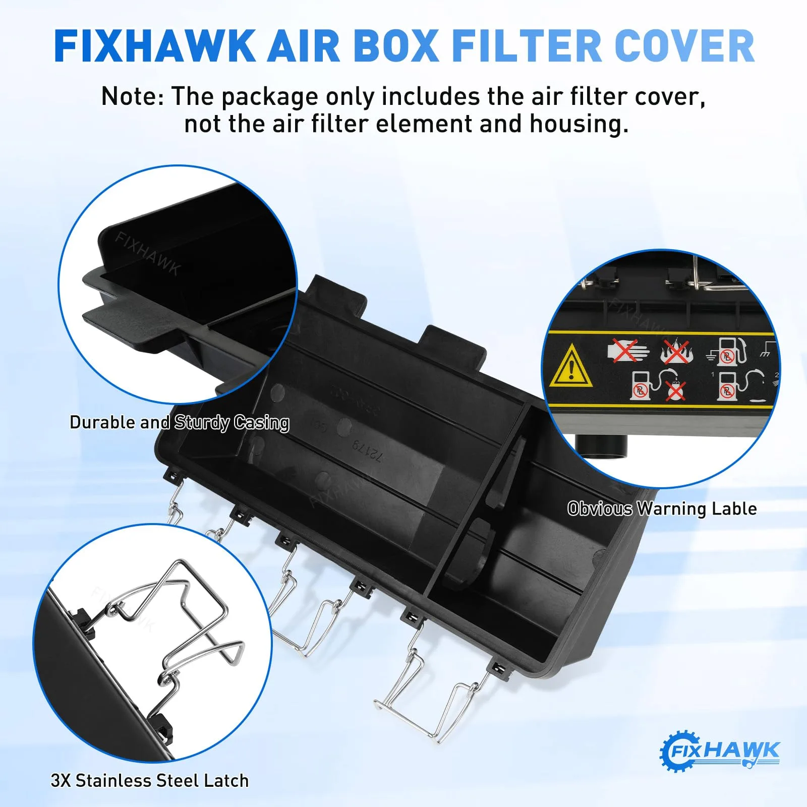 FIXHAWK E-Z-GO Air Filter Housing Cover 72179-G01 image 3